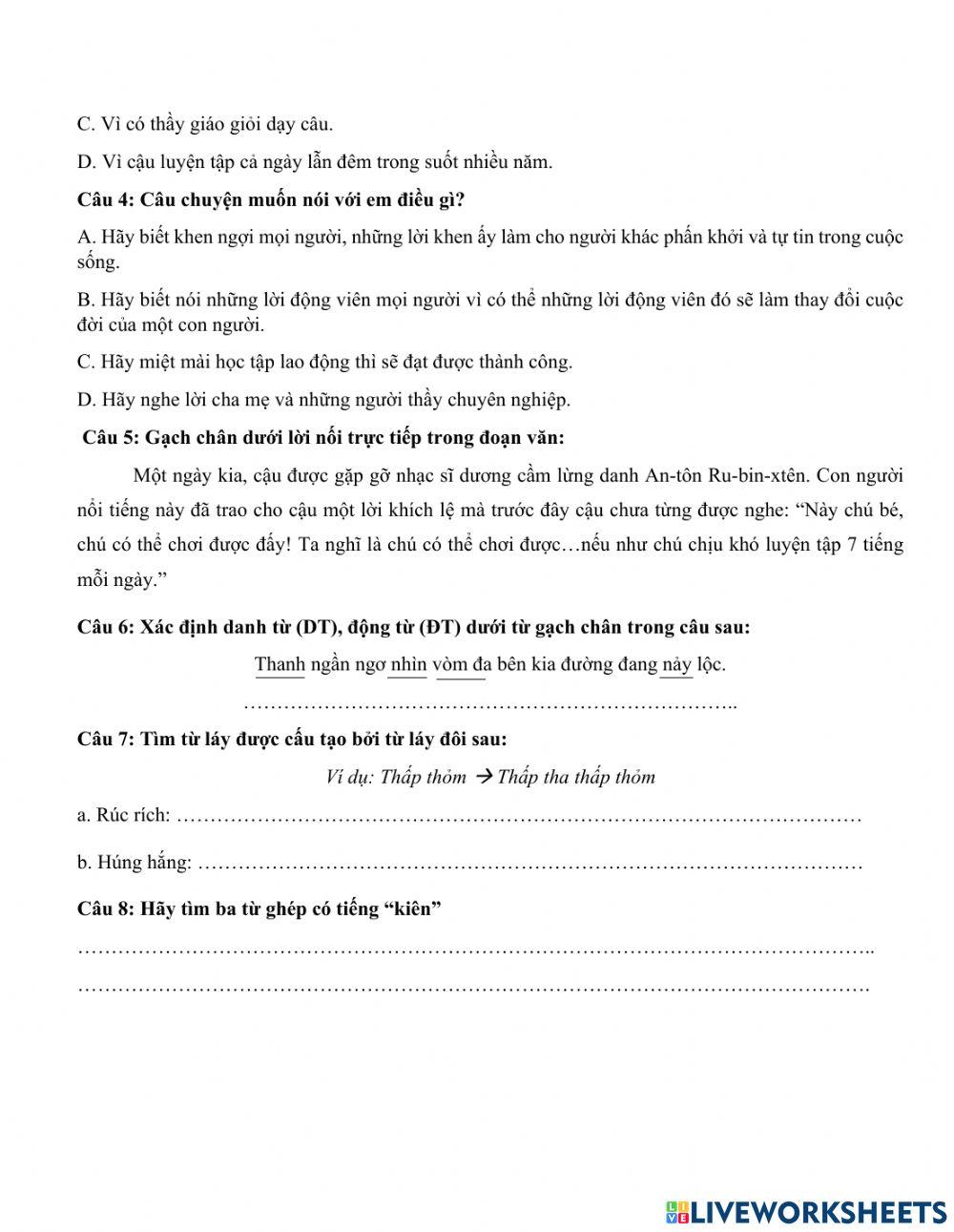 Đề ôn tập GHKI - TV số 2