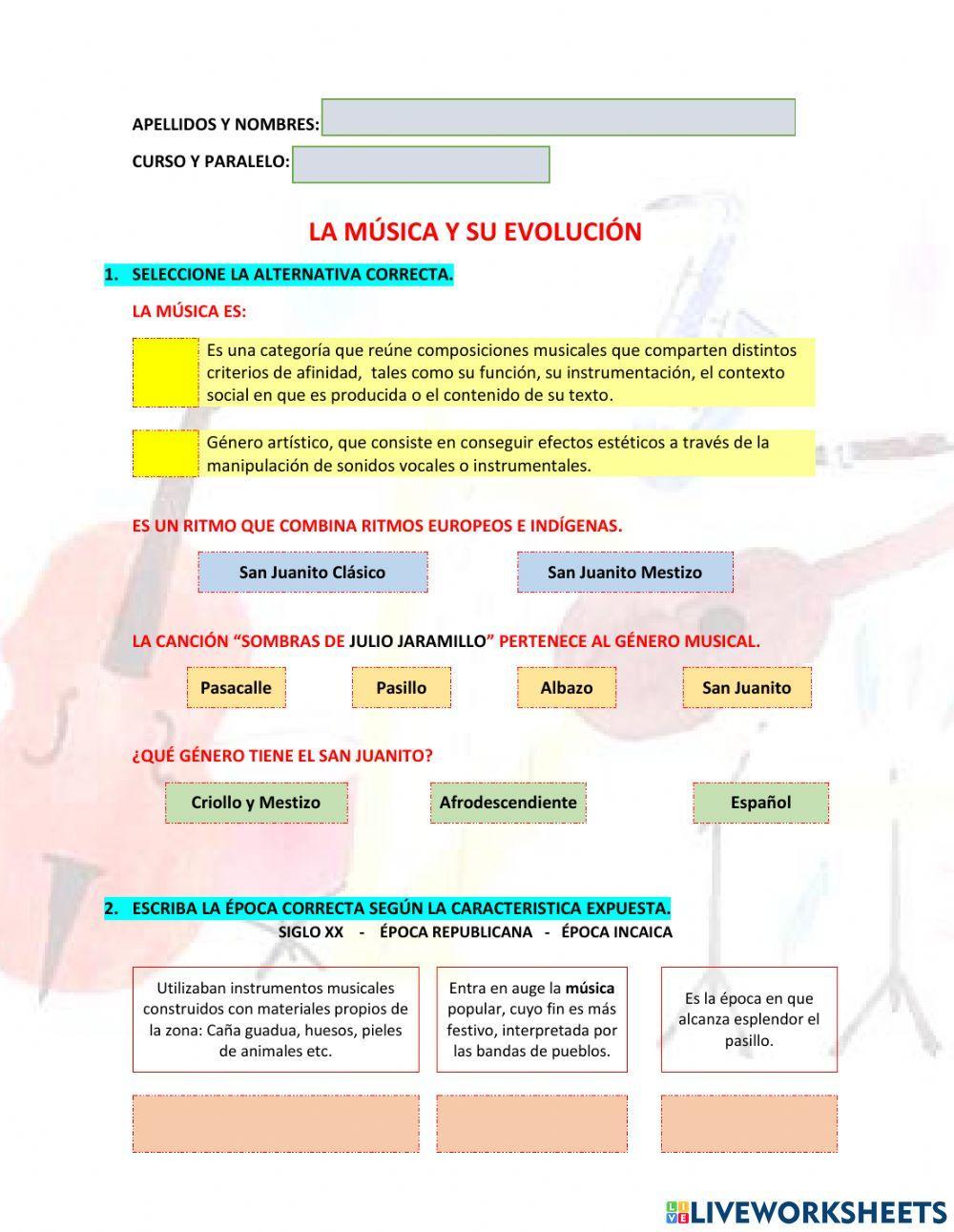 La música Ecuatoriana y su evolución