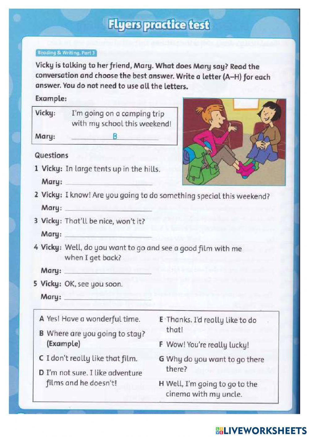 Past Continous and Camping