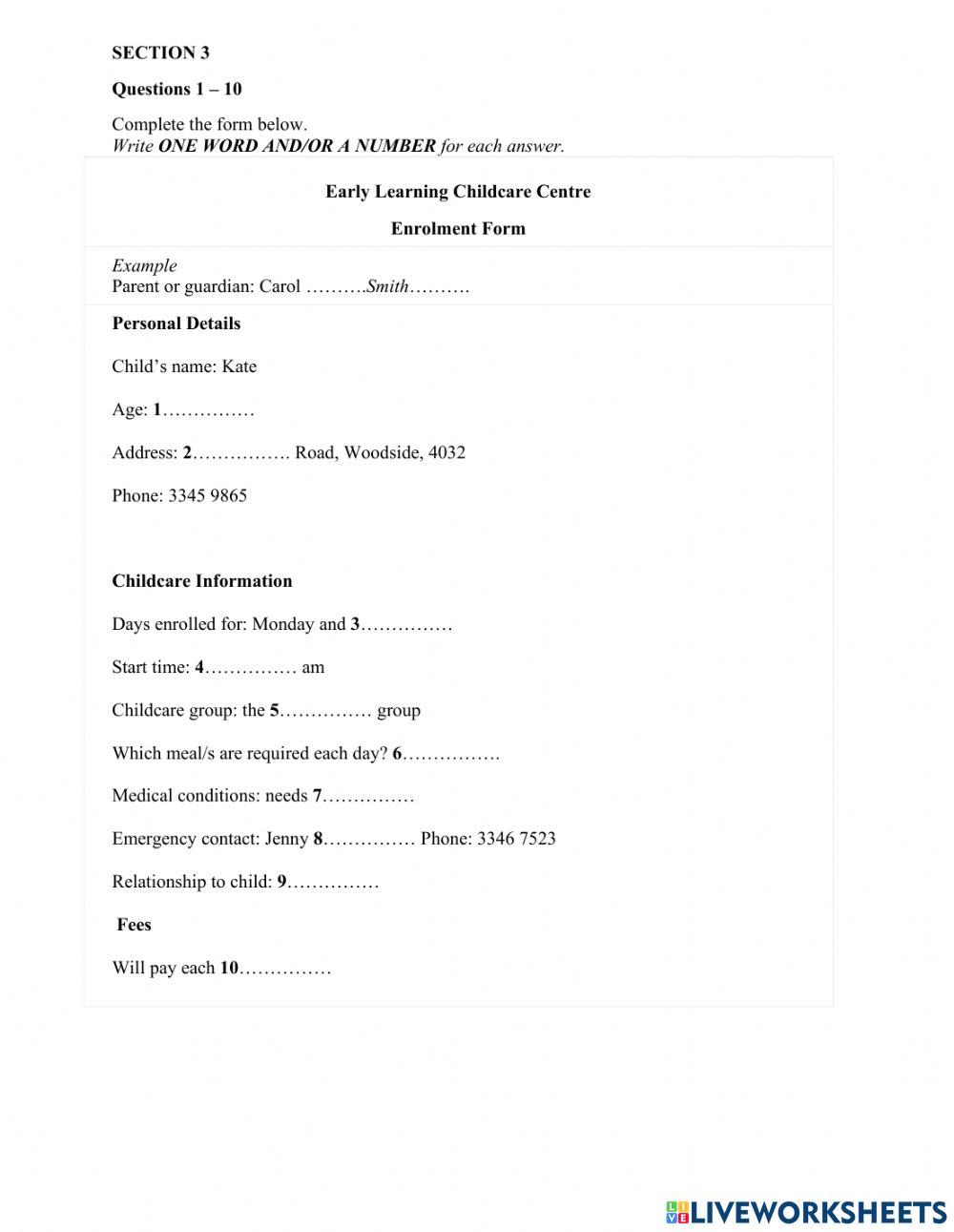 Mid term ielts listening test