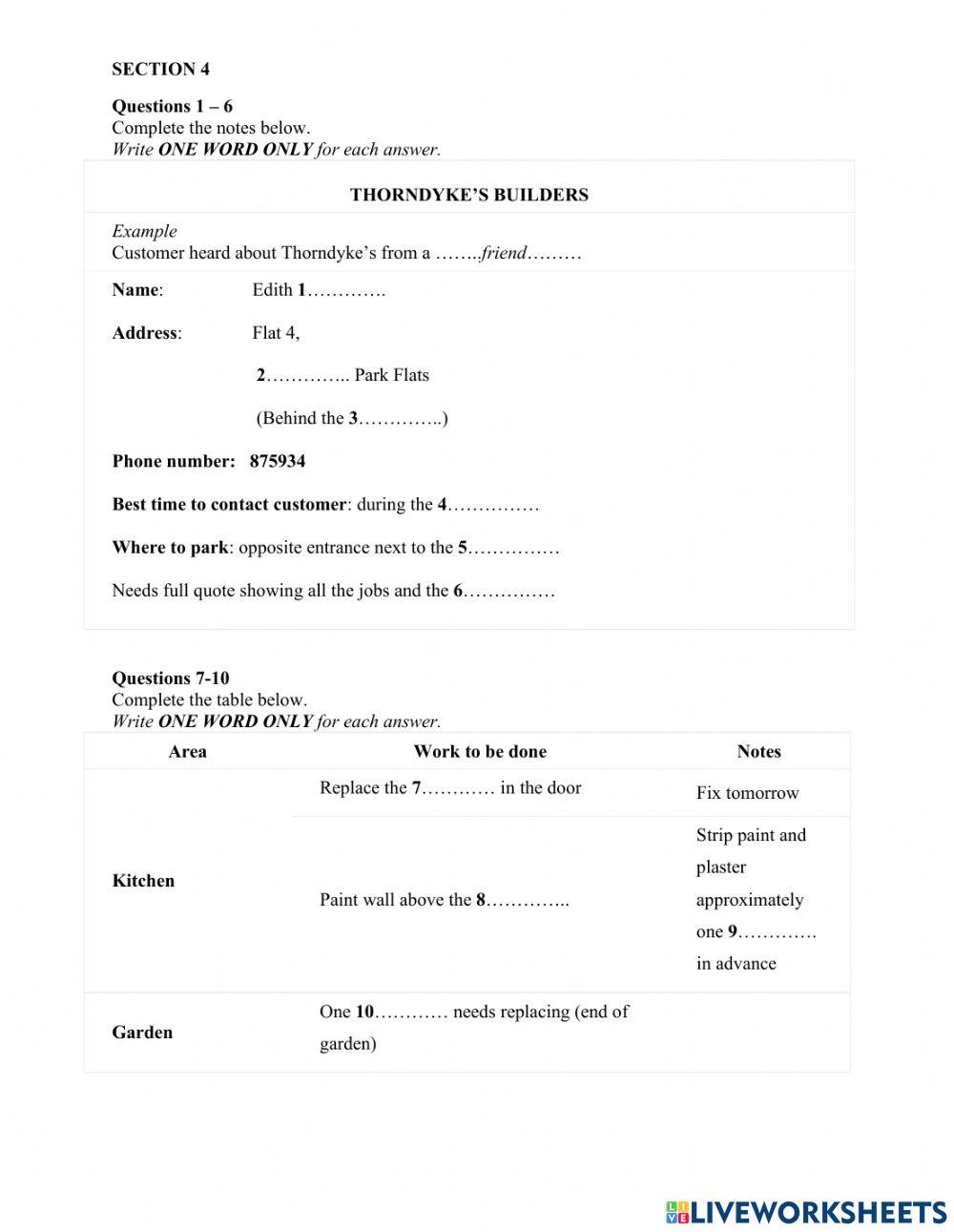Mid term ielts listening test