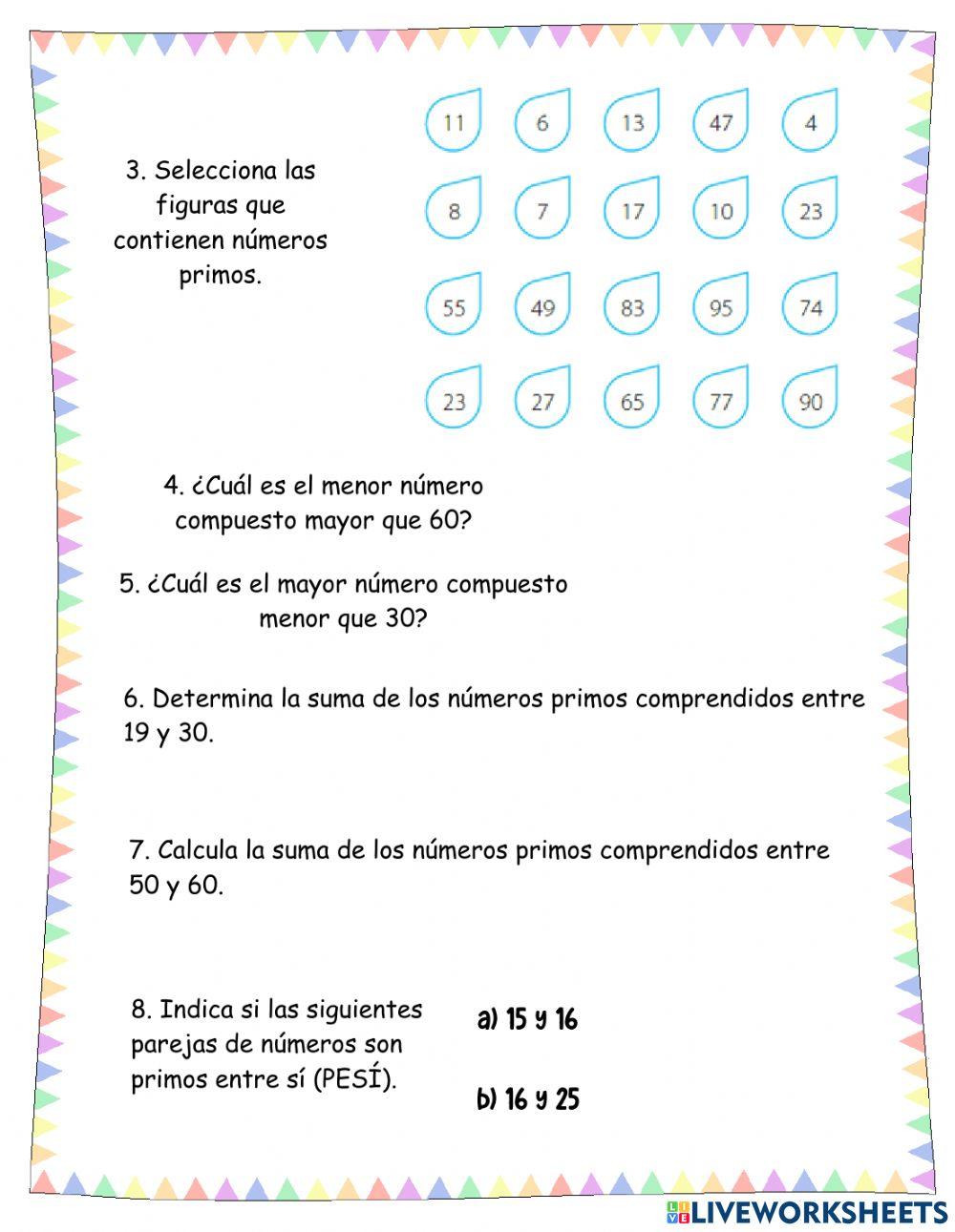 Numeros primos y compuestos - pesi