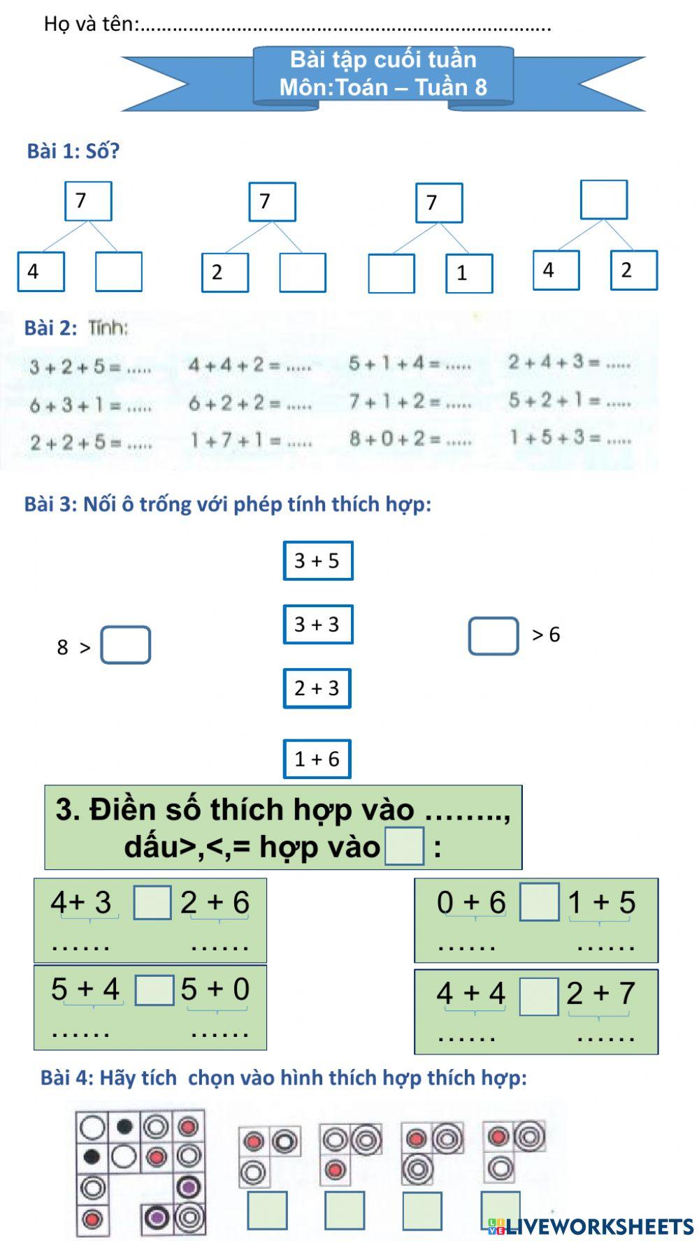 Phép cộng phạm vi 10