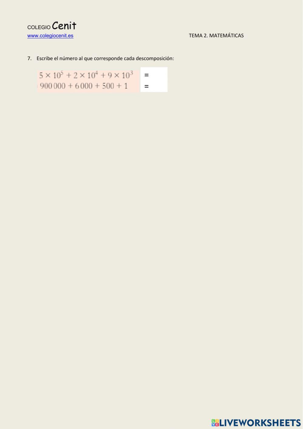 Tema 2. Matemáticas