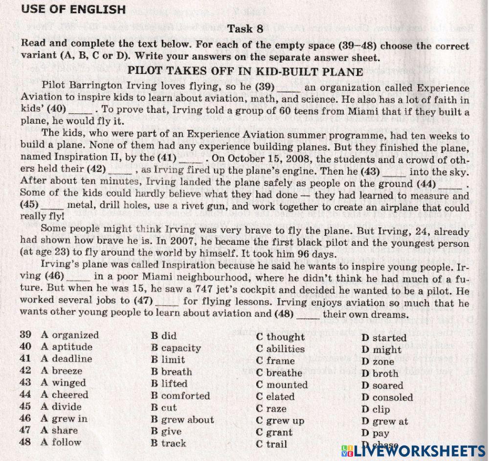 ZNO Use of English 18