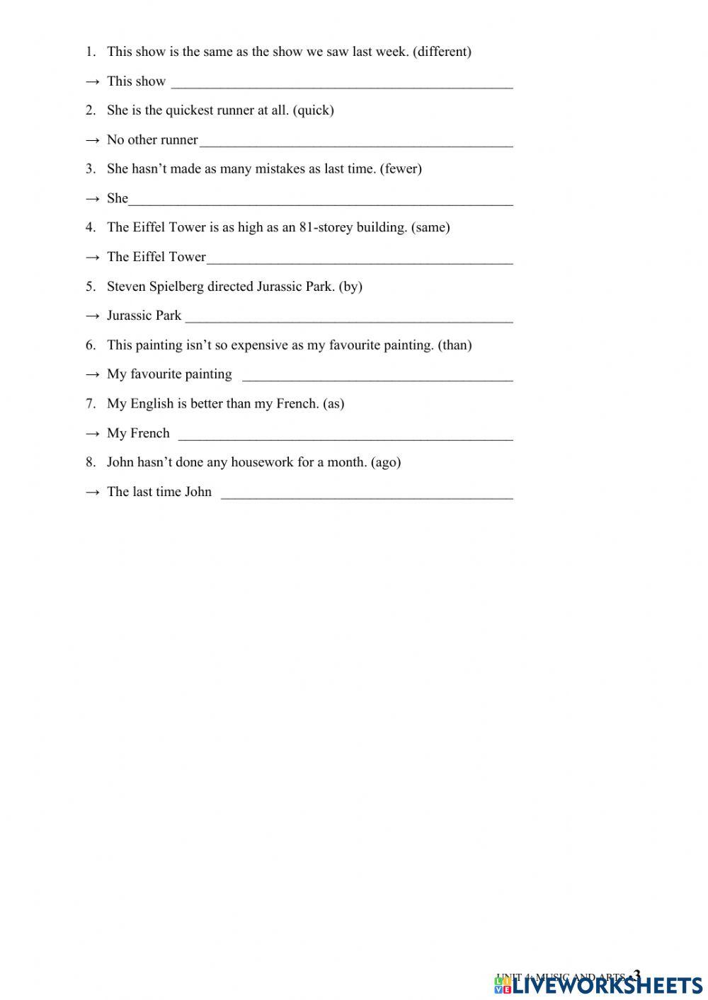 E7 Unit 4 Music and Art