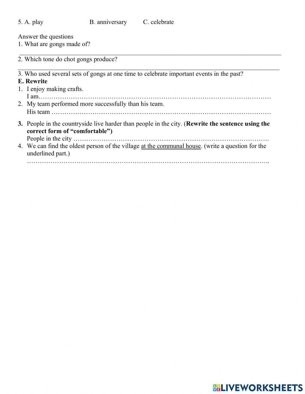 E8 - mid term test 6