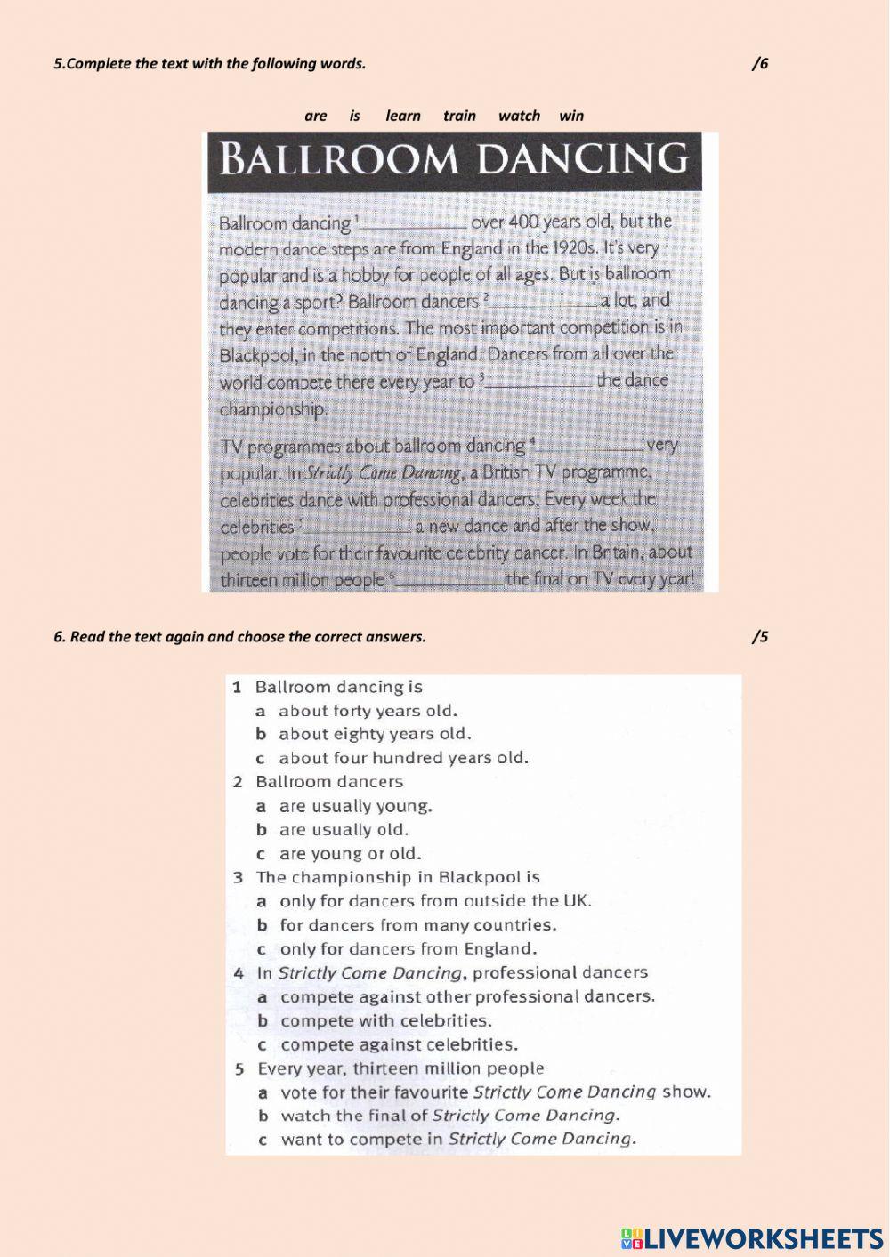 Free time and sports