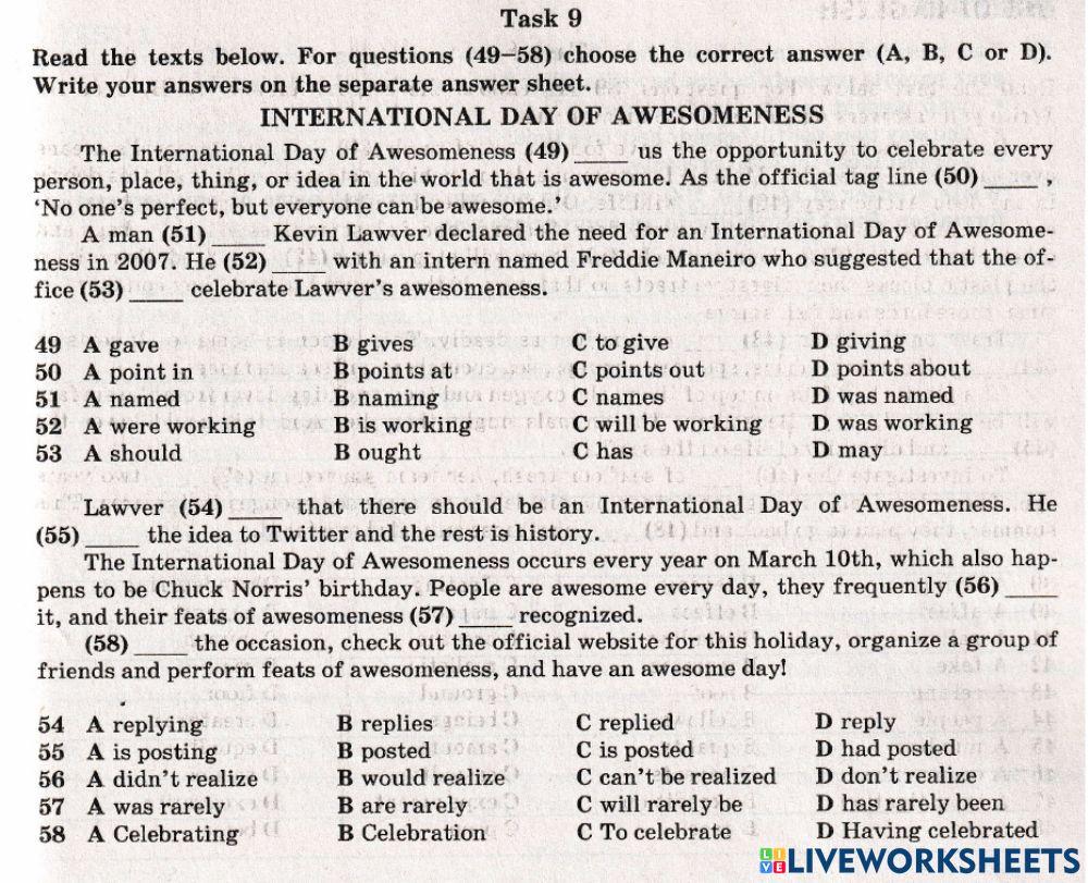 ZNO USE of English 25