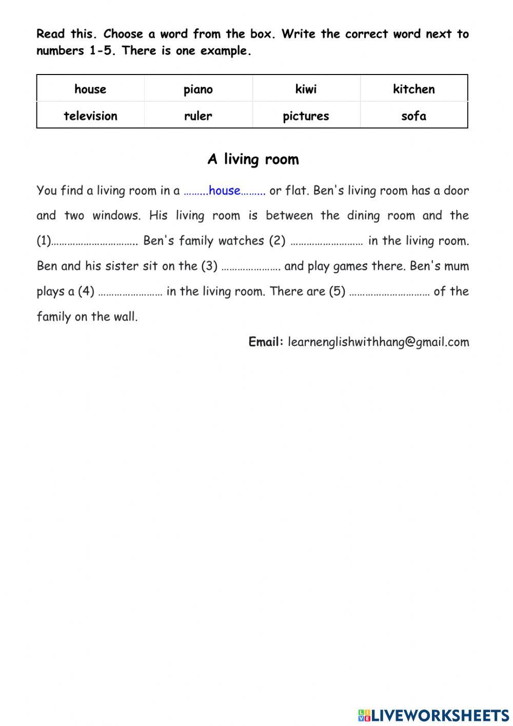 9.T2.P4-R&W-Starters-Choose the word from the box