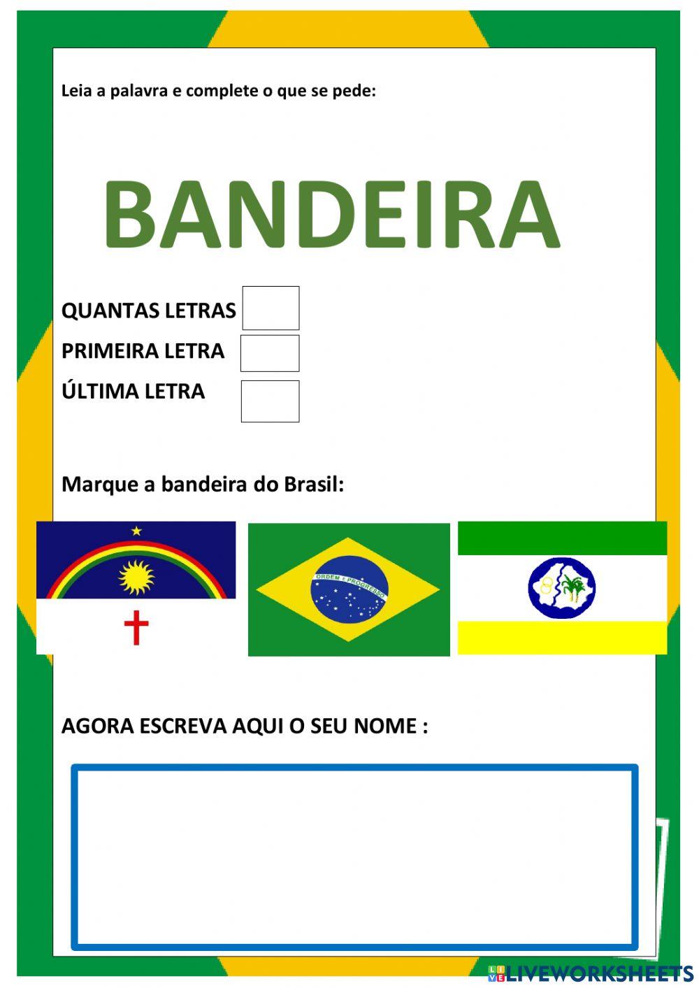Poema A Bandeira do Brasil