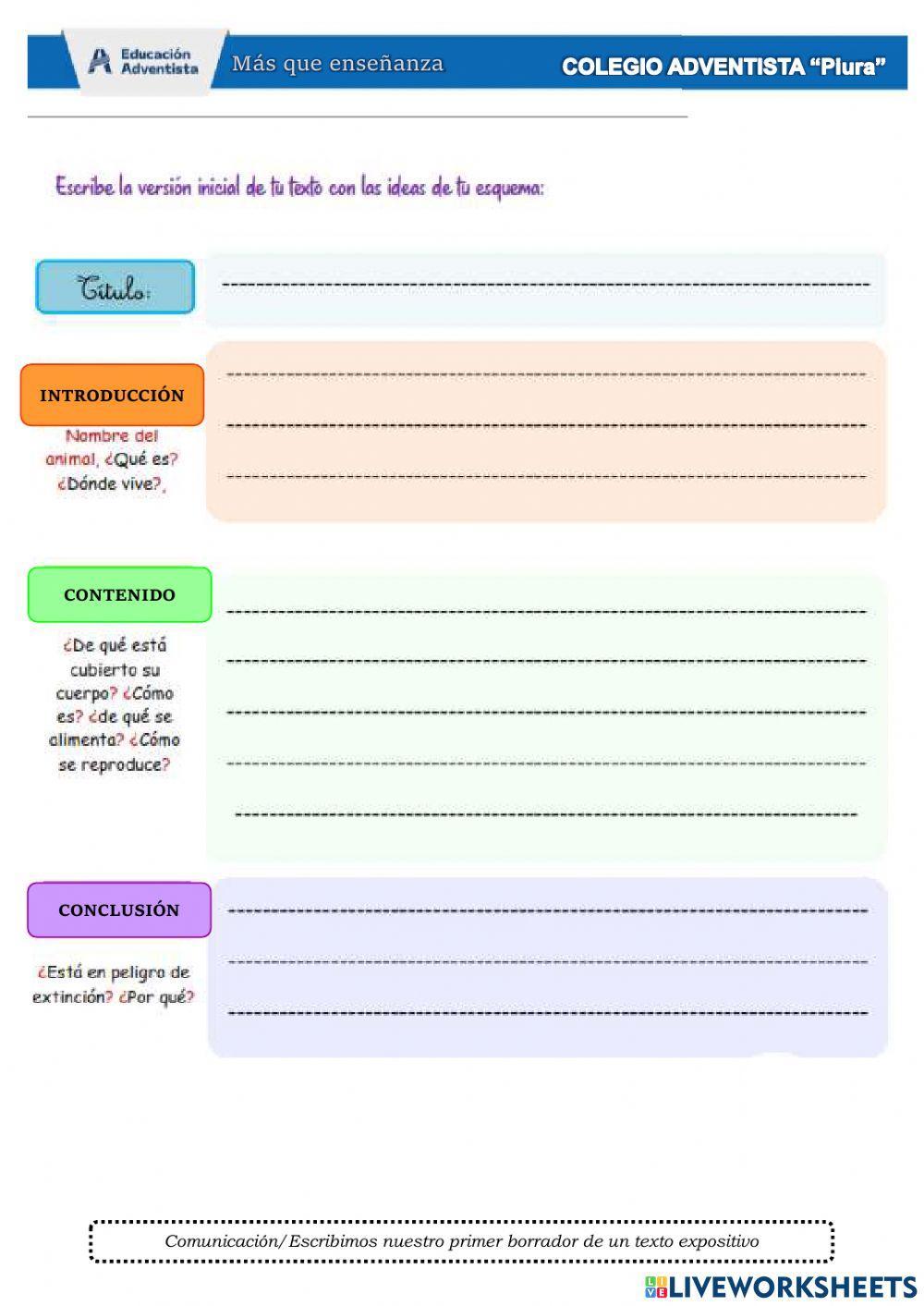 Escribo un texto expositivo