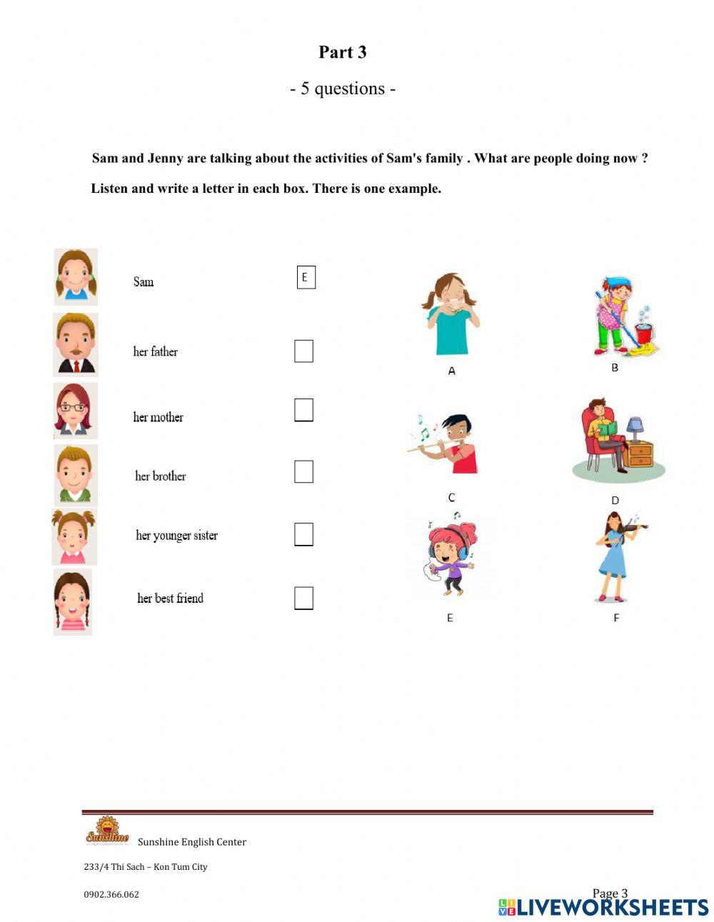 ODI3 unit 8 test listening