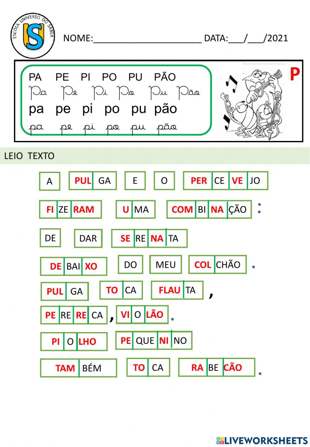 Leitura e compreensão de texto