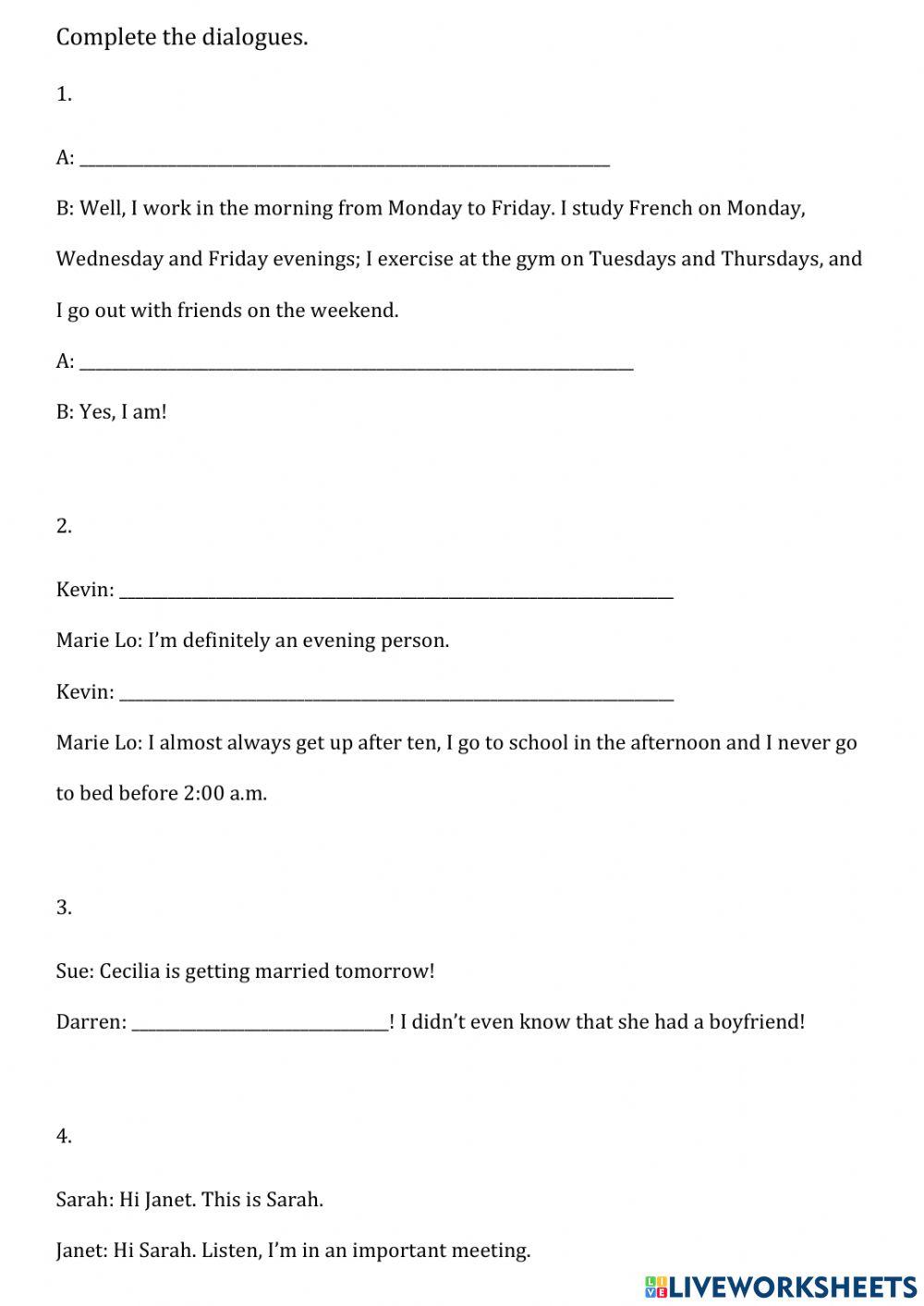 1st AD Review Exercises for Final Test