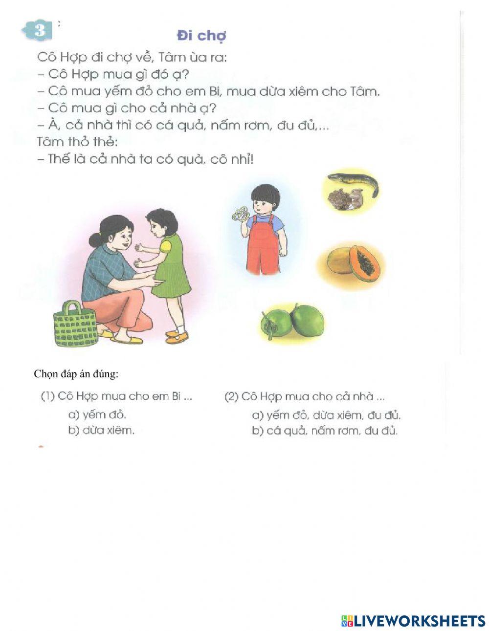 Bài tập tuần cuối tuần 9 - Tiếng Việt