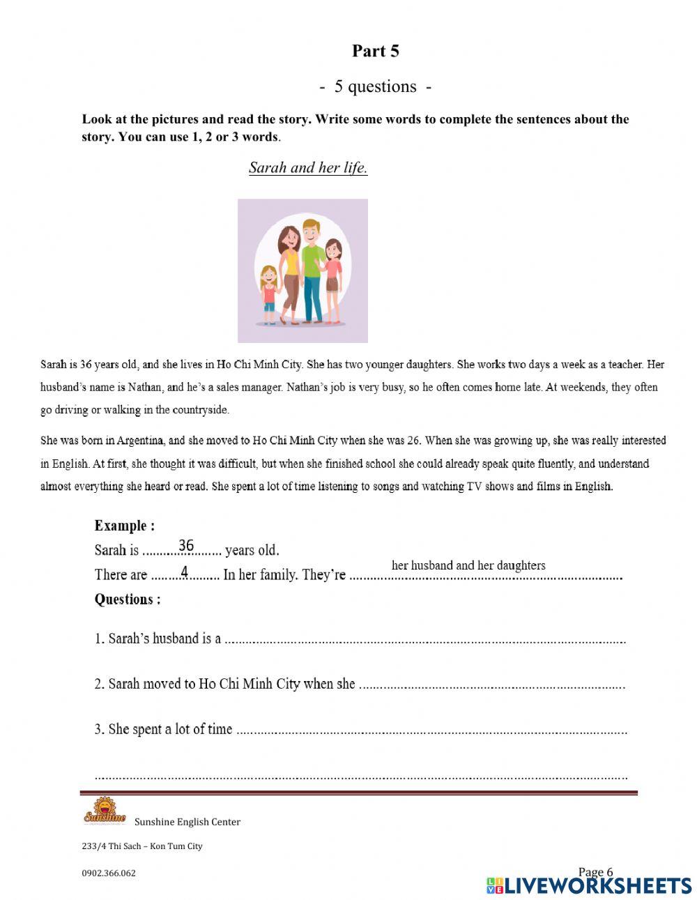 ODI3 unit 8 test reading and writing