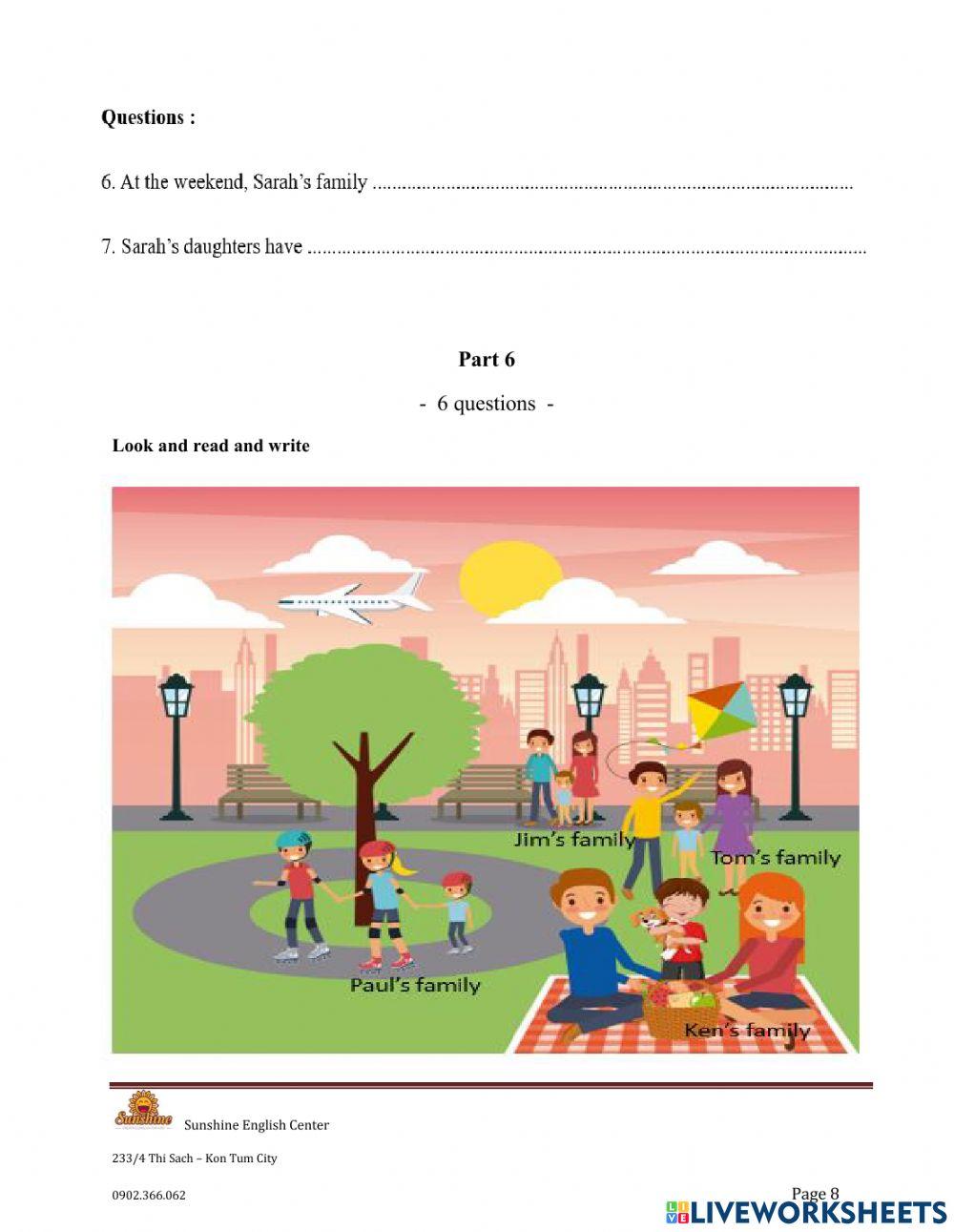ODI3 unit 8 test reading and writing