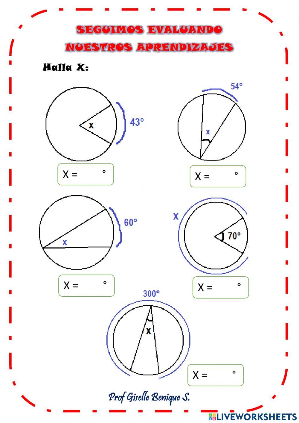 Propiedades con la circunferencia