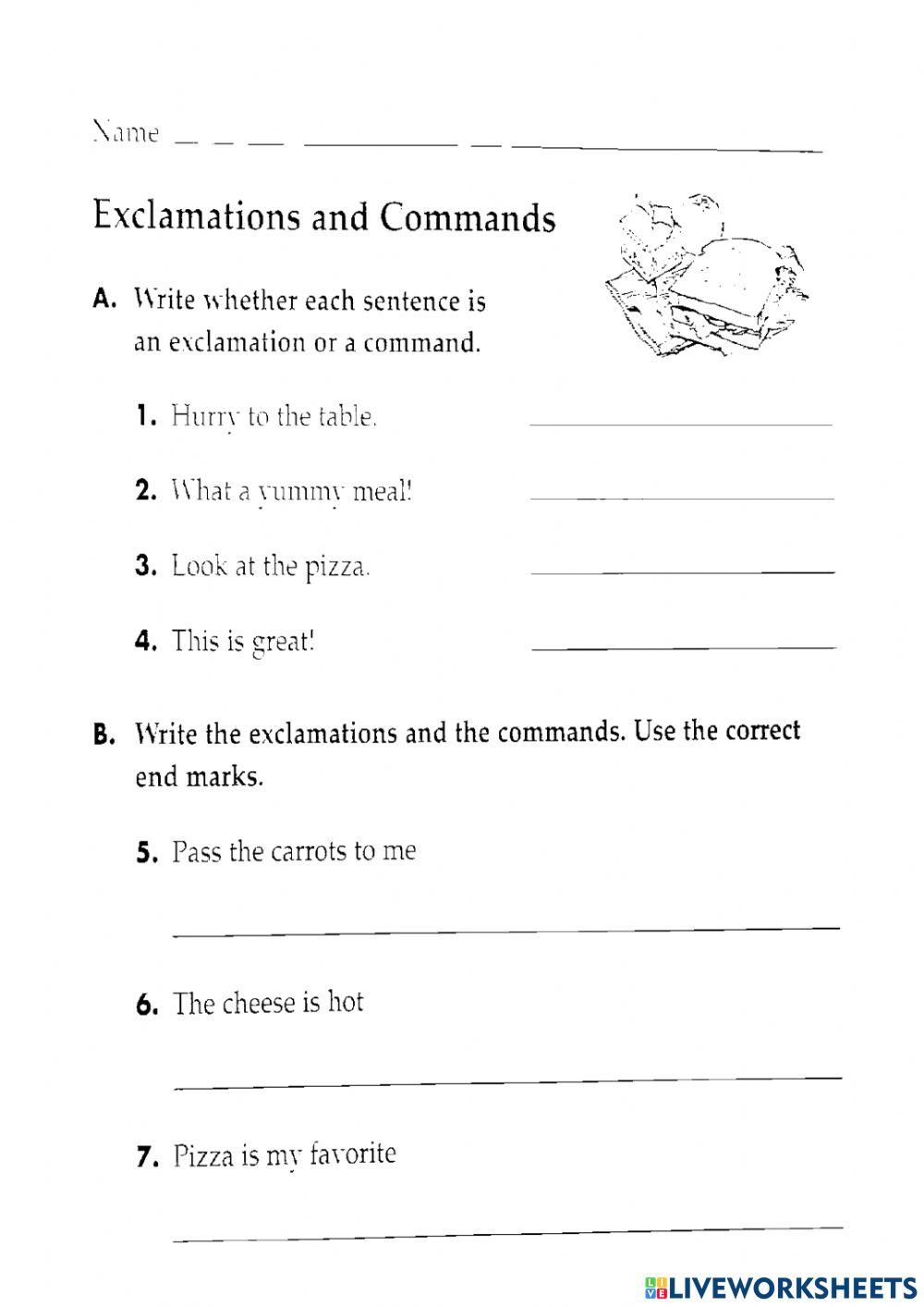 Command and Exclamation