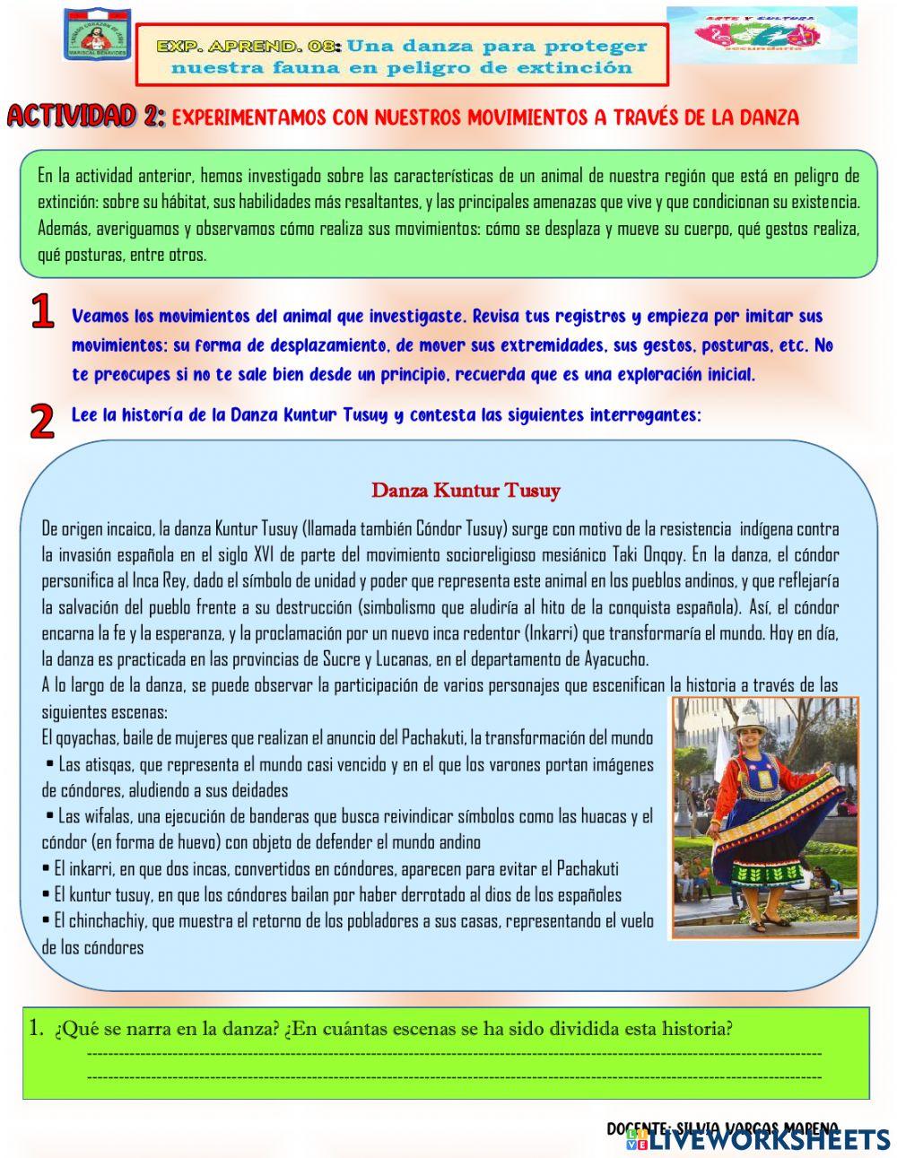 Experimentamos con nuestros movimientos a través de la danza.