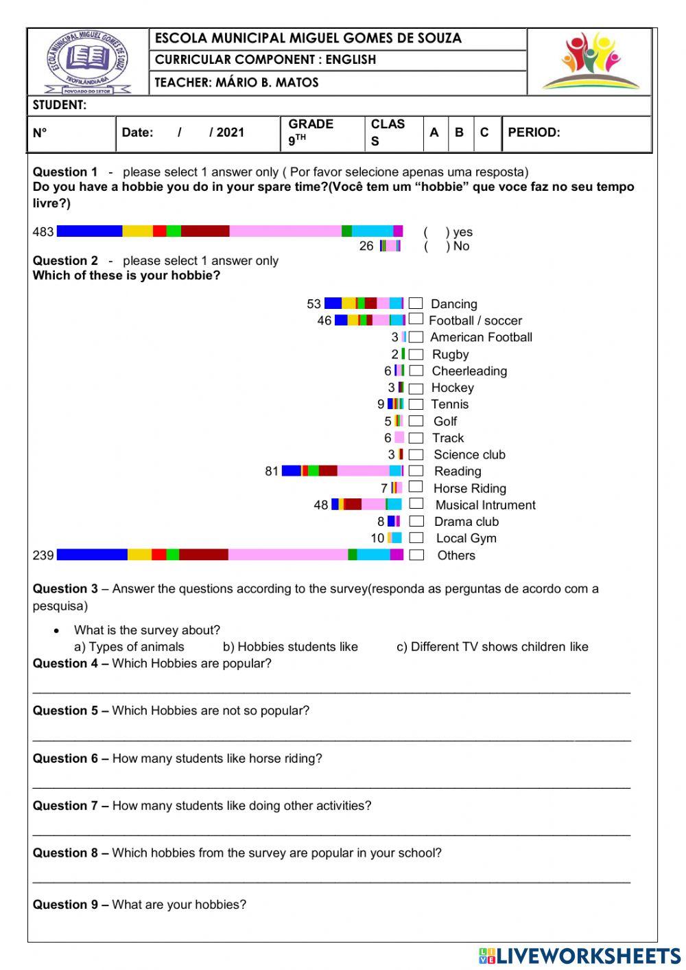 Table graph worksheet | Live Worksheets