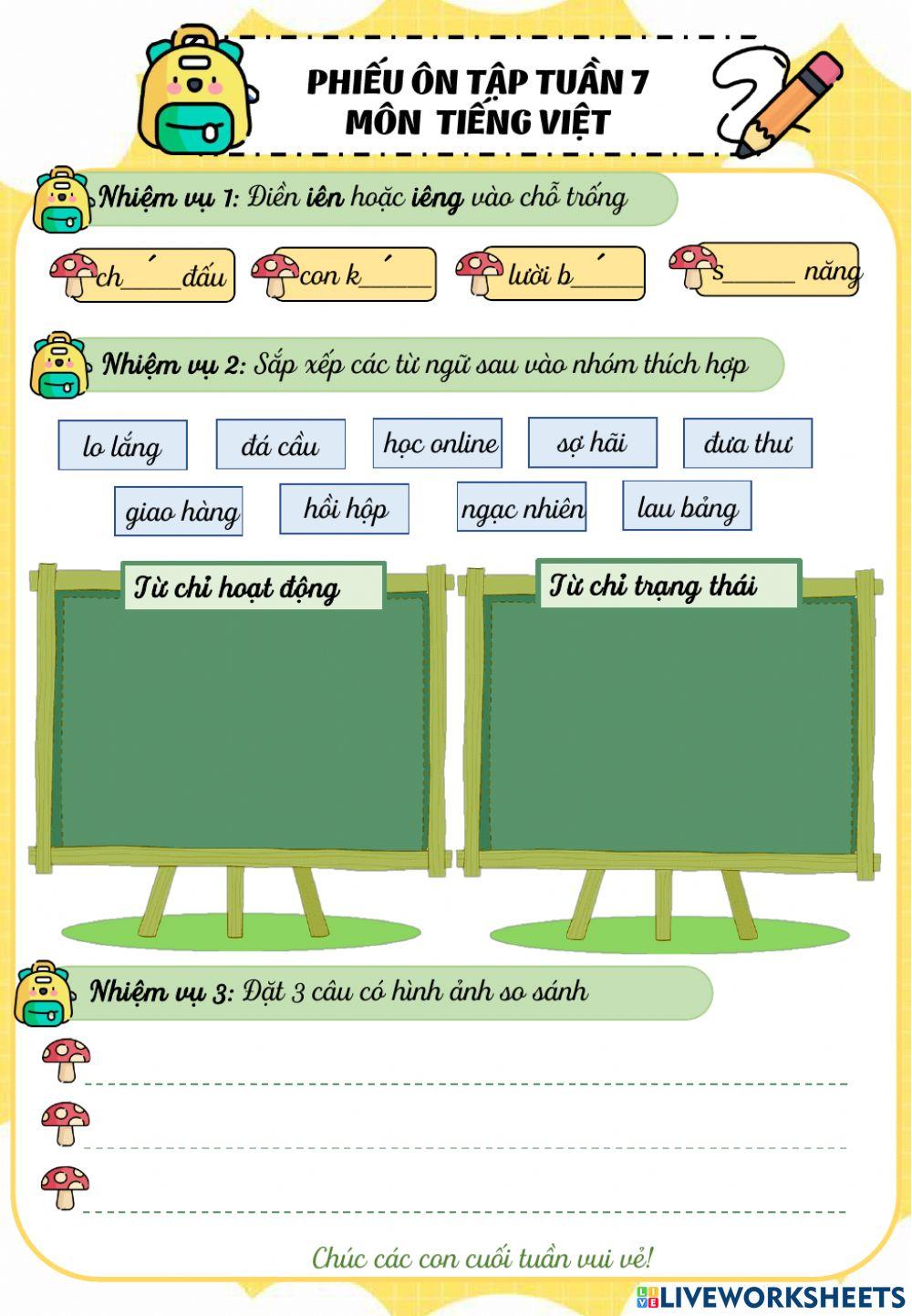 PBT cuối tuần 7 - lớp 3