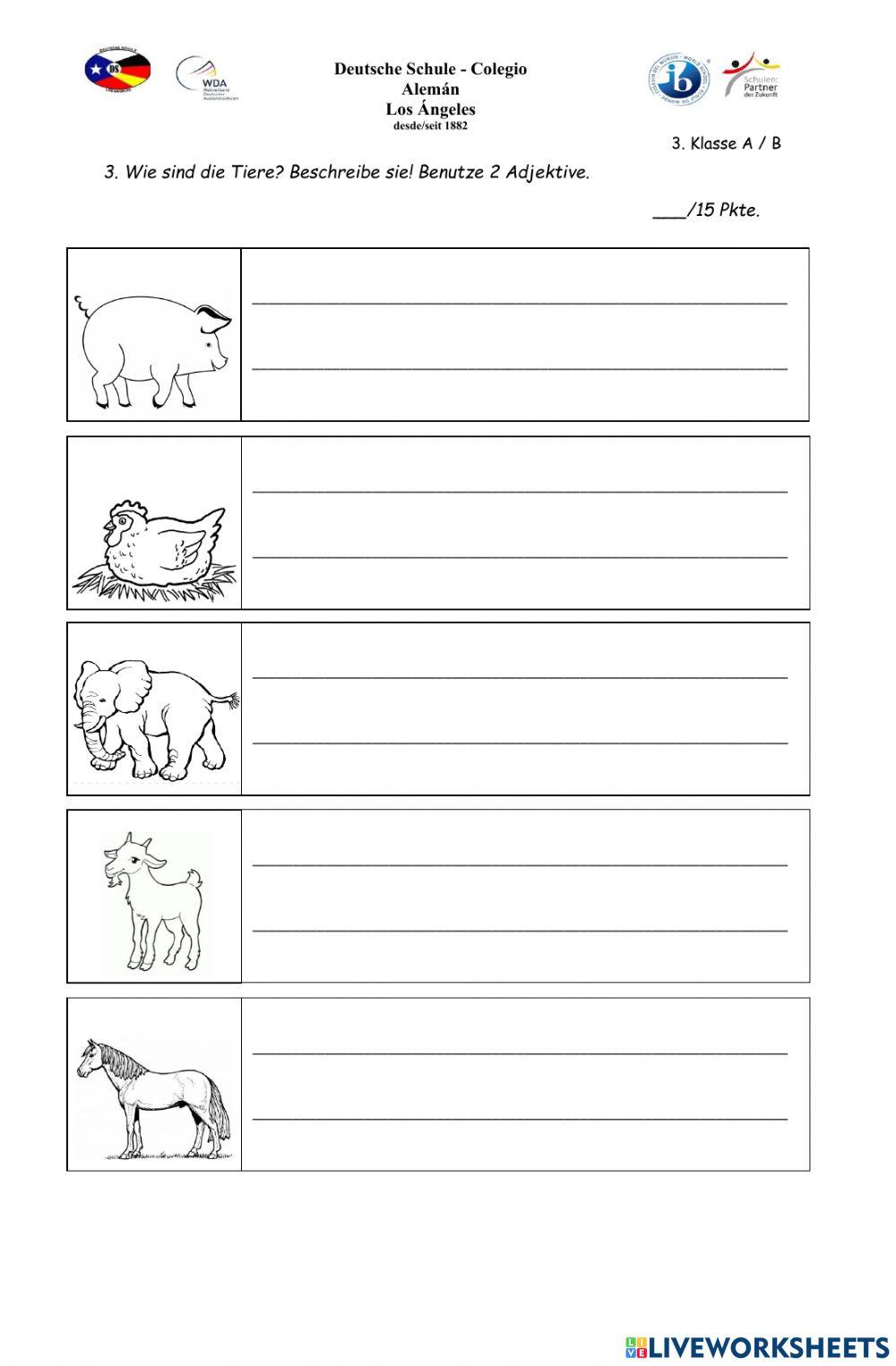 Tiere auf dem Bauernhof