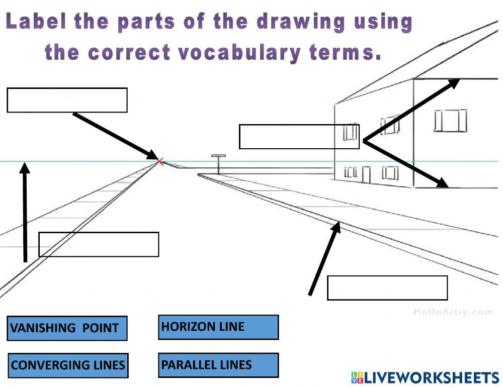 1 Point Perspective worksheet | Live Worksheets