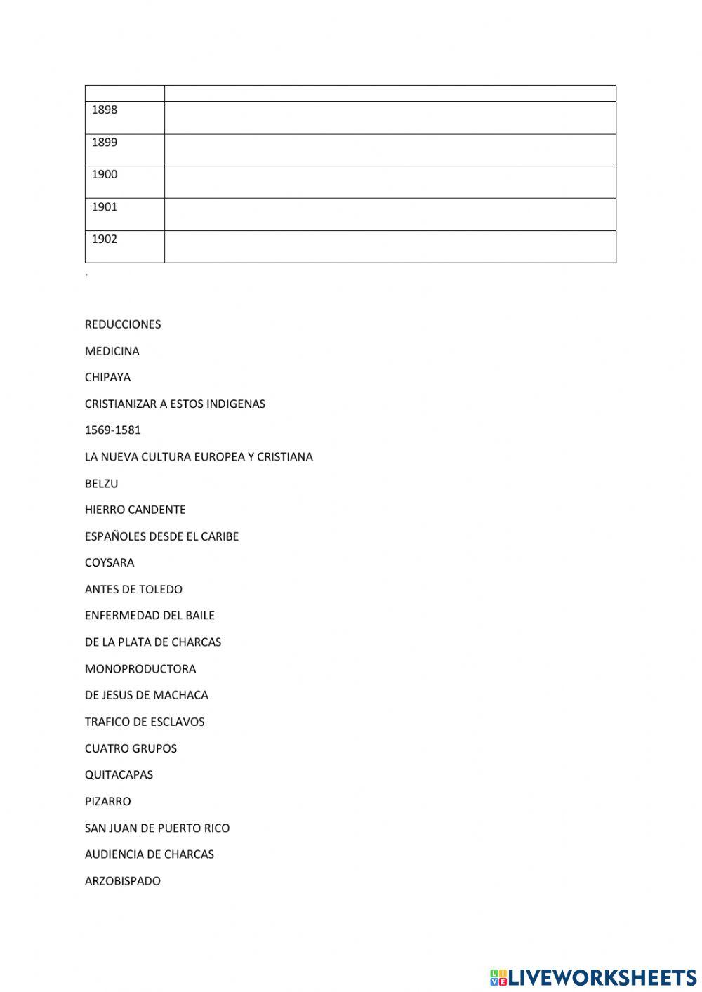 Cuestionario 1823-1902