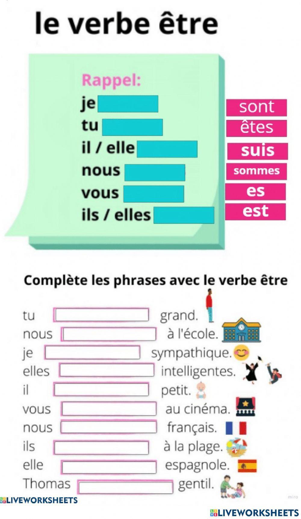 Examen quinto francés