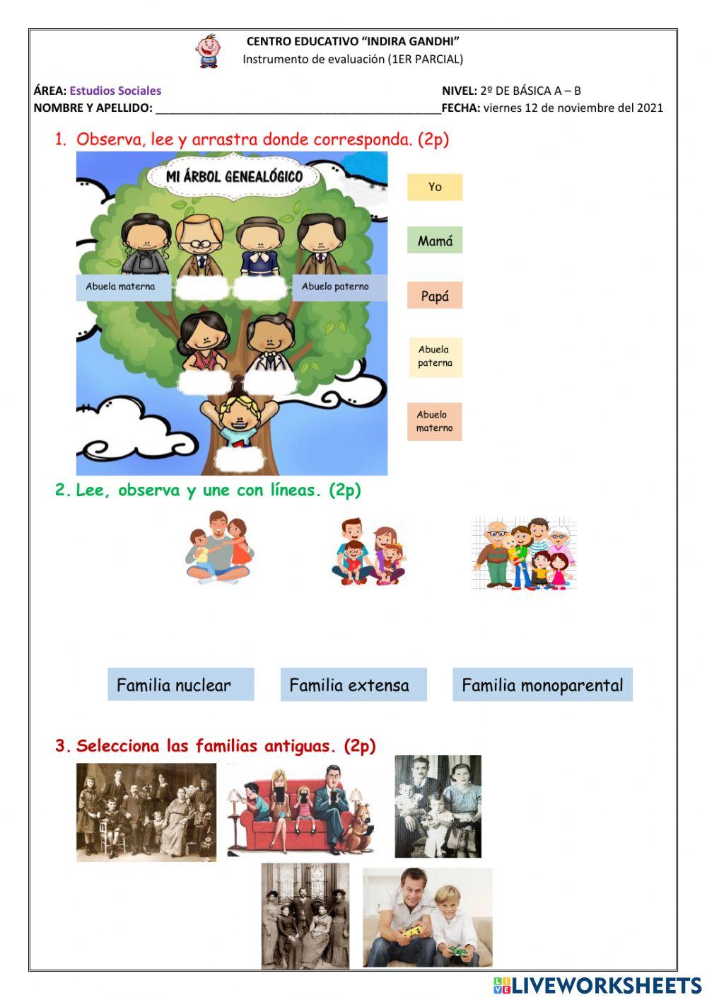 Estudios Sociales-Evaluación I parcial