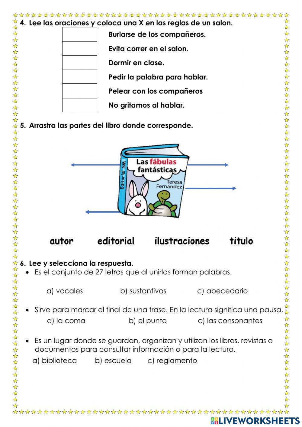 Repaso español 1er grado