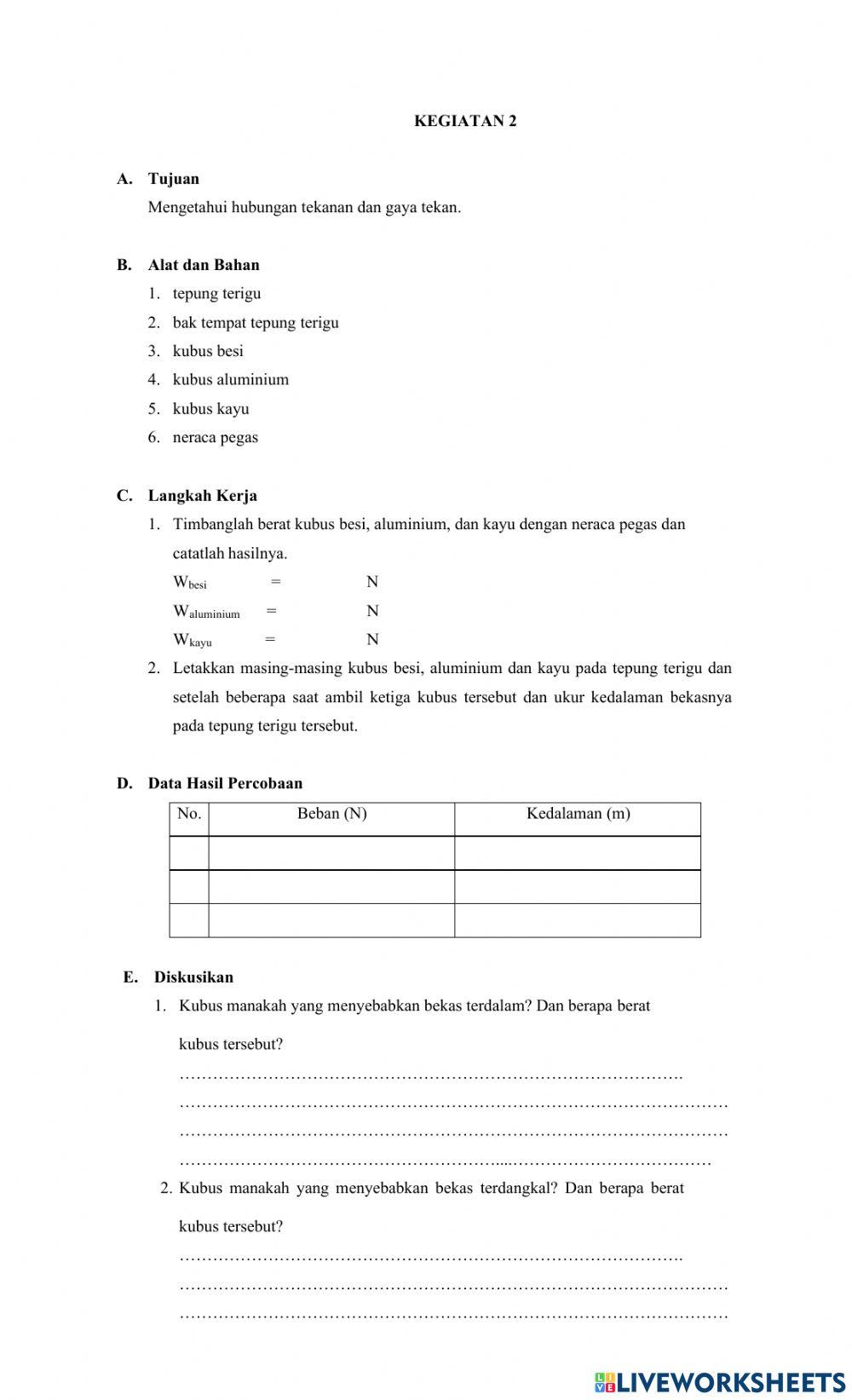 Lkpd TEKANAN ZAT PADAT