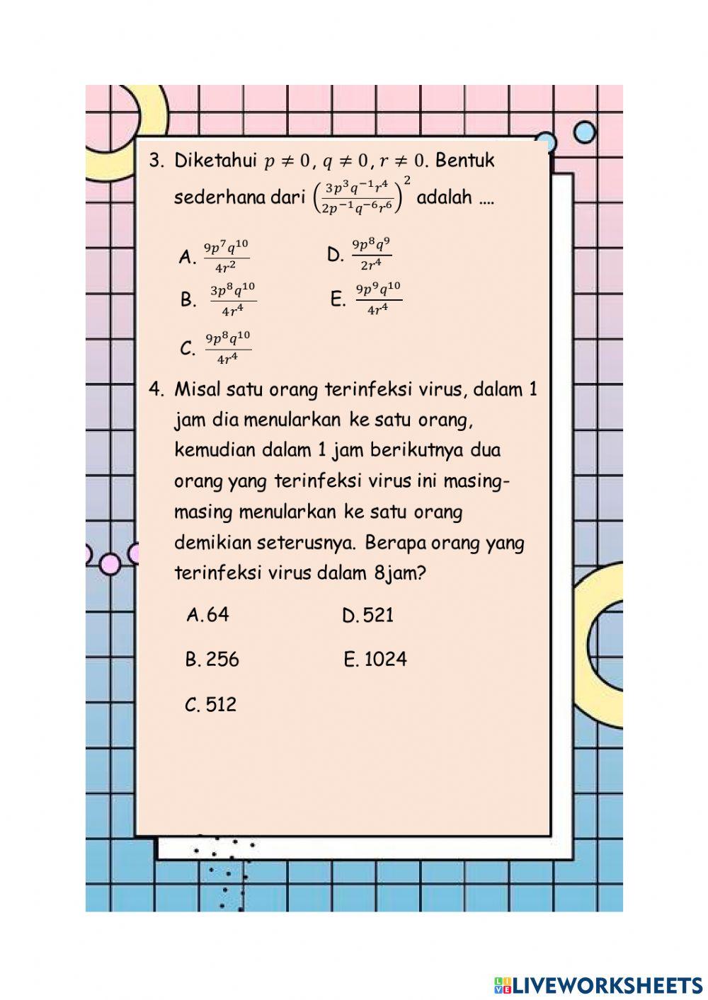 Kuis Bilangan Berpangkat