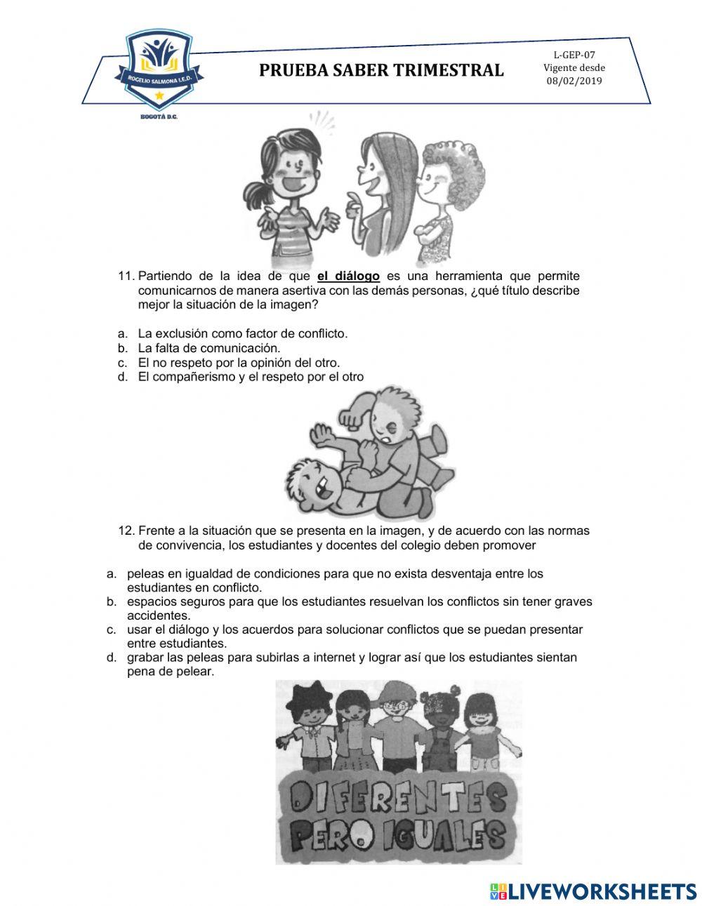 Evaluación trimestral Sociales