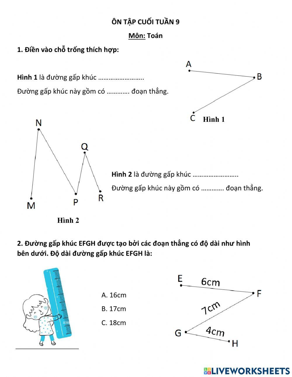 Ôn tập cuối tuần 9
