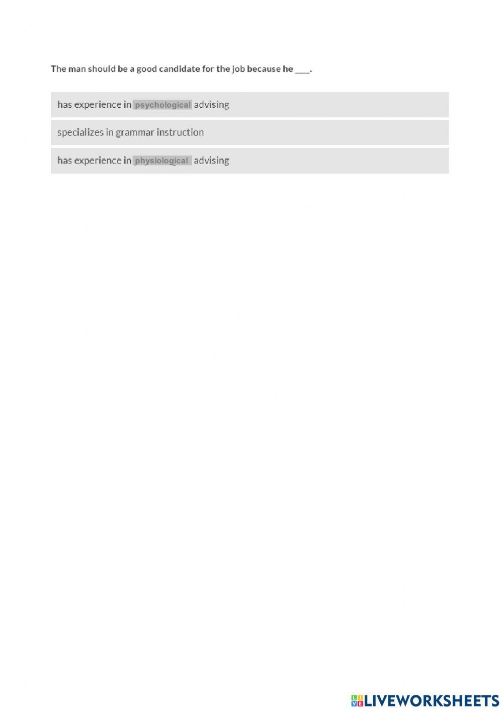 Listening Comprehension