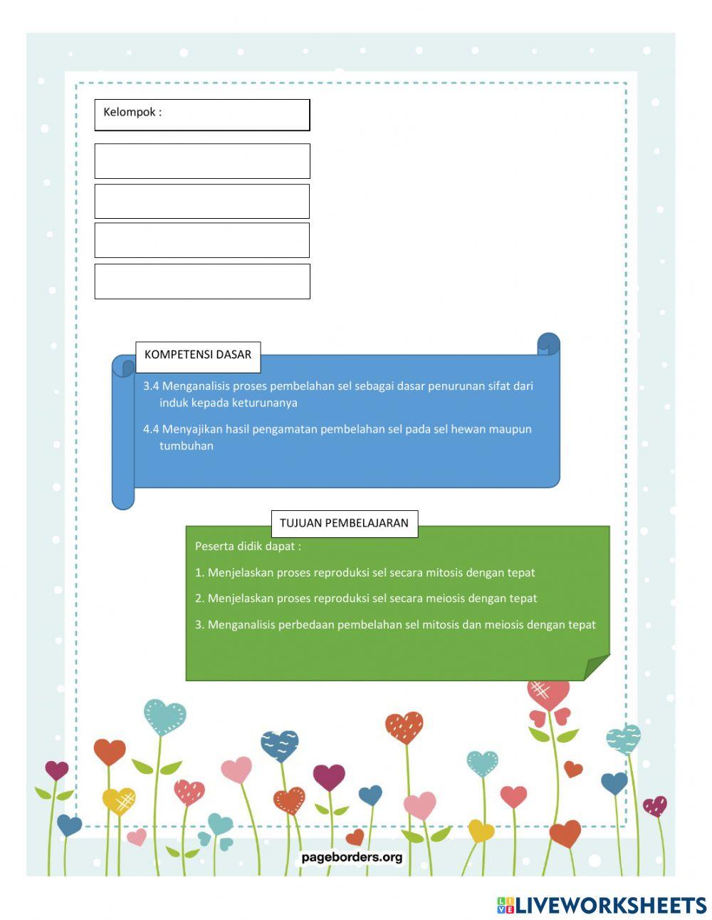 Lkpd pembelahan sel