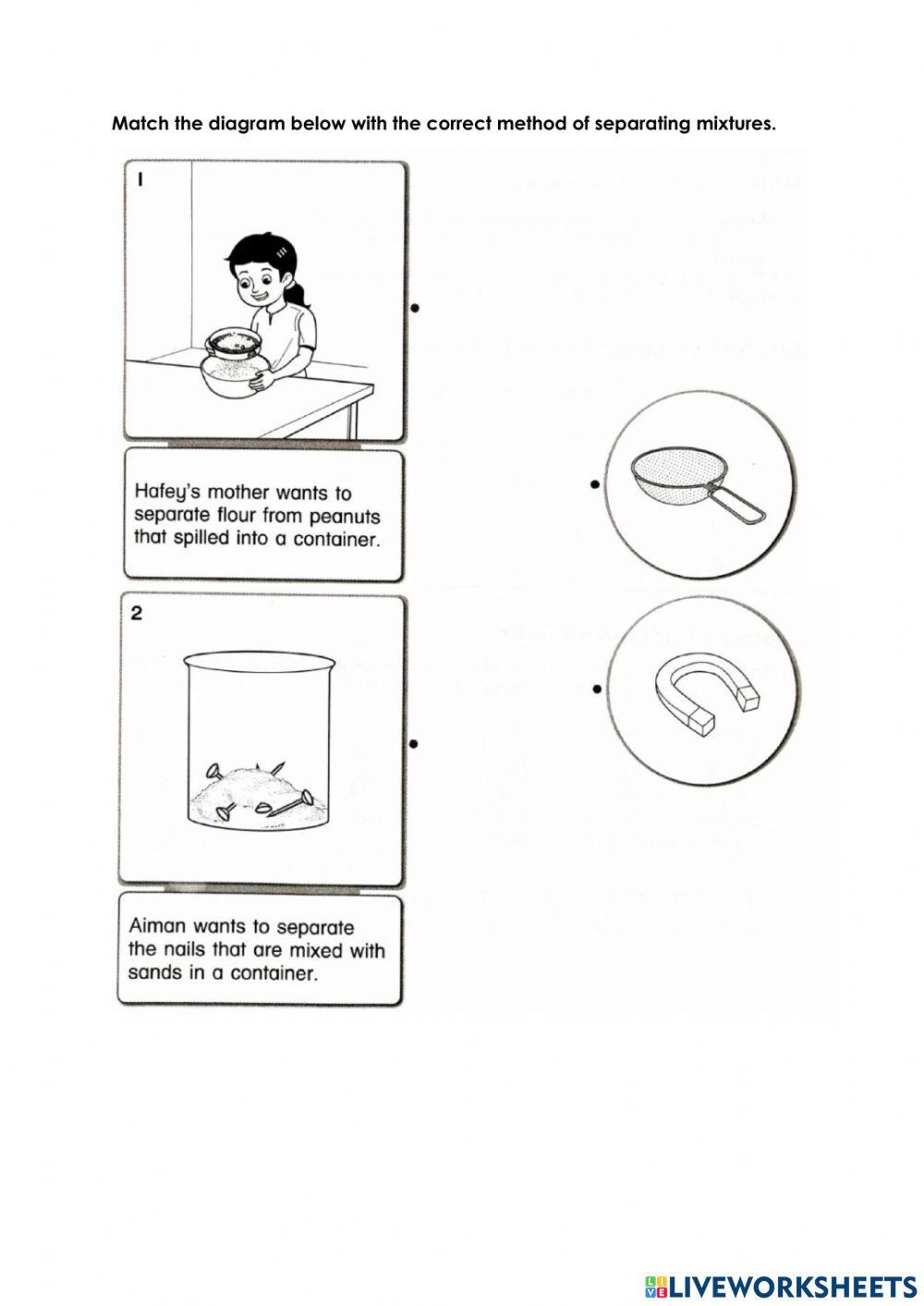 How can solids be mixed and separated