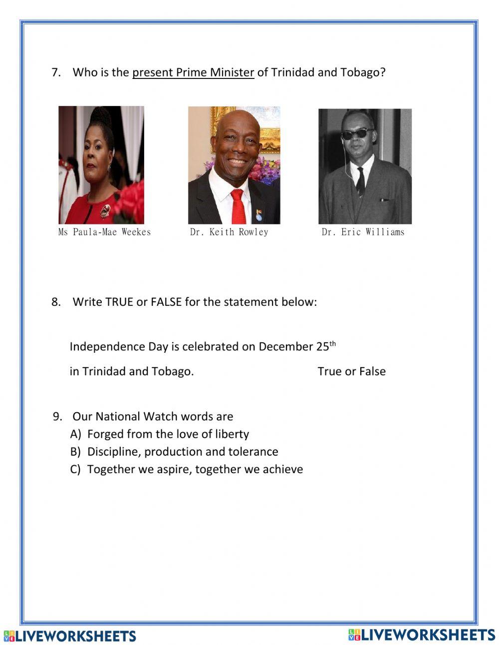 Social Studies Weekly Test 1- National Emblems