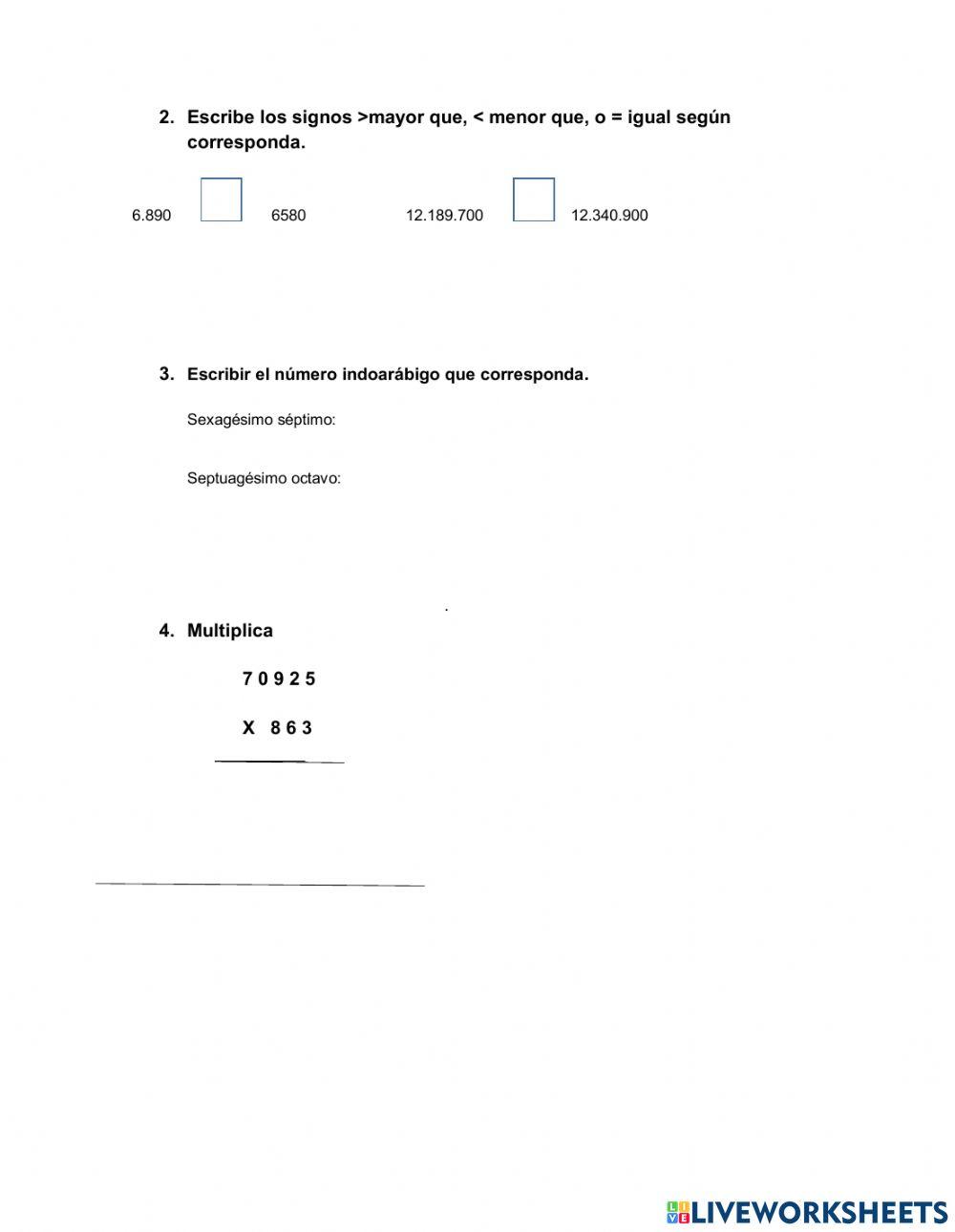 Primer Parcial 6to AC Matemática