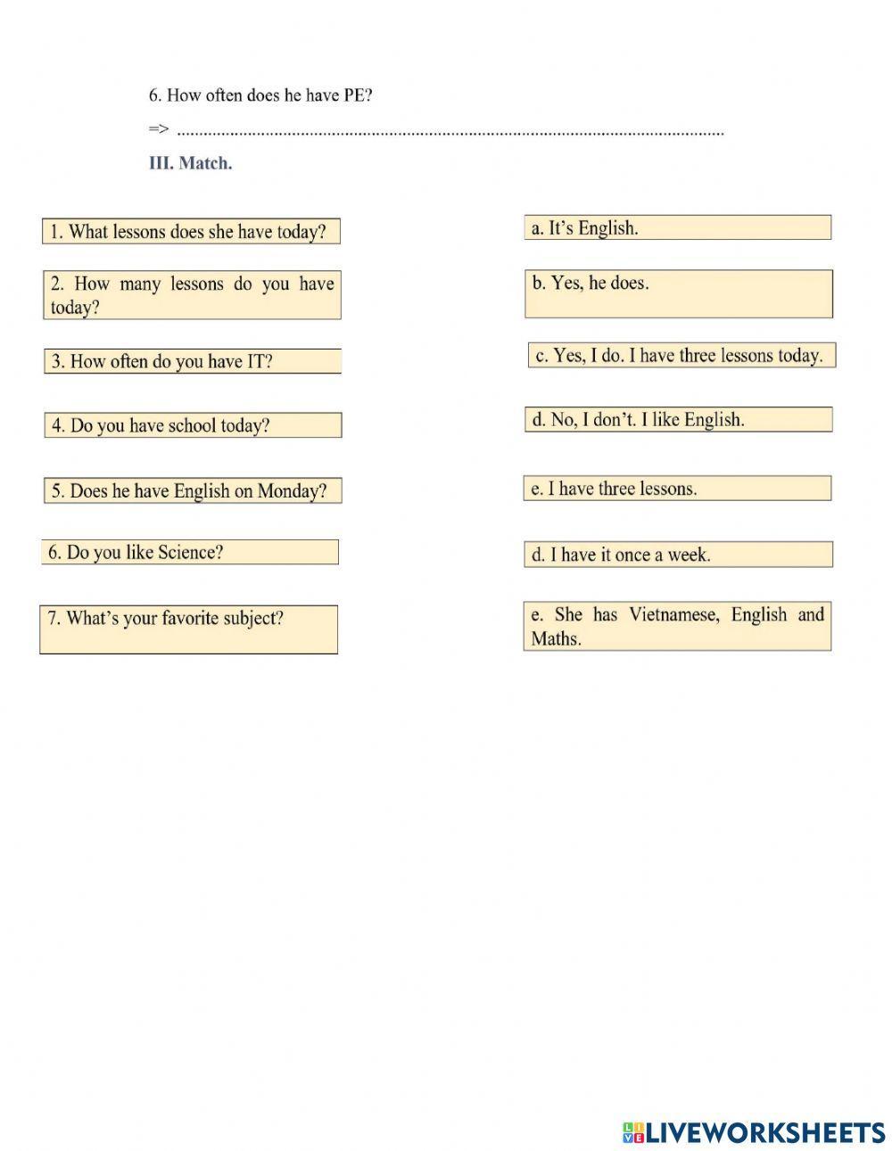 G5-U6-How many lessons do you have today?