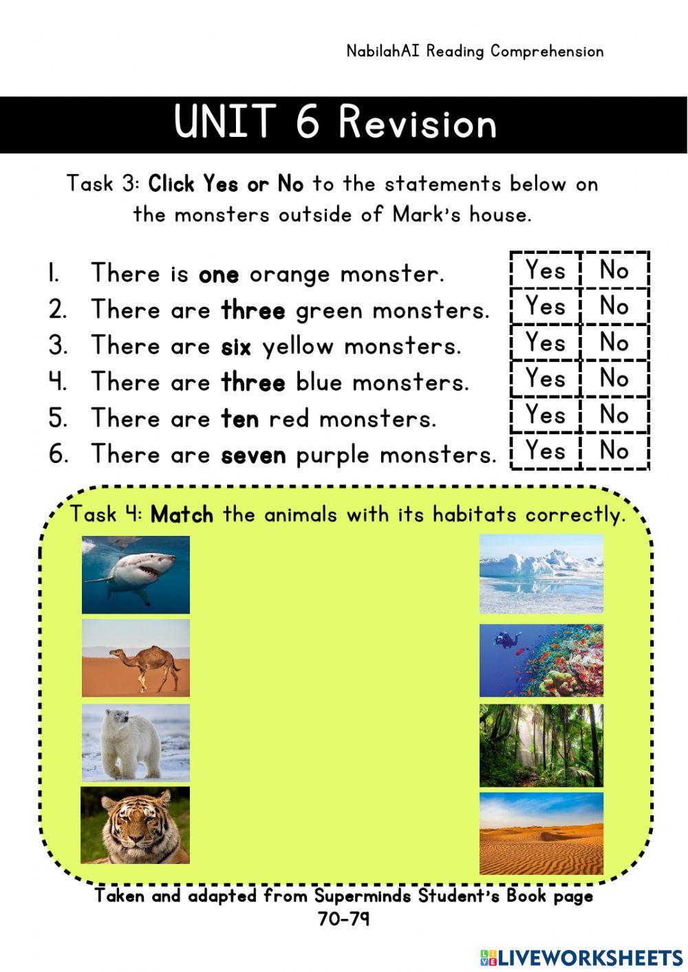 Year 2 Revision Unit 6