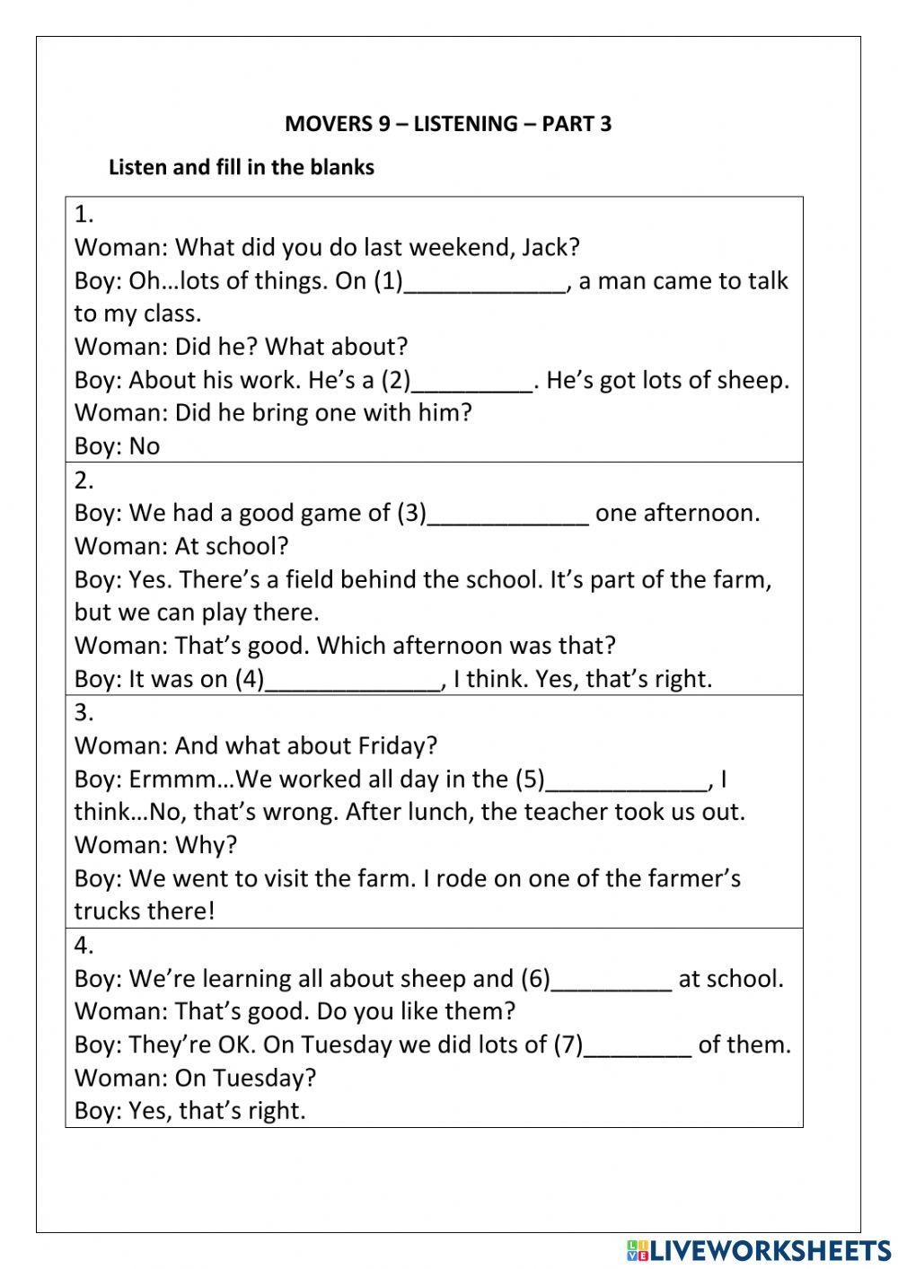 Movers 9-test 1-listening part 3