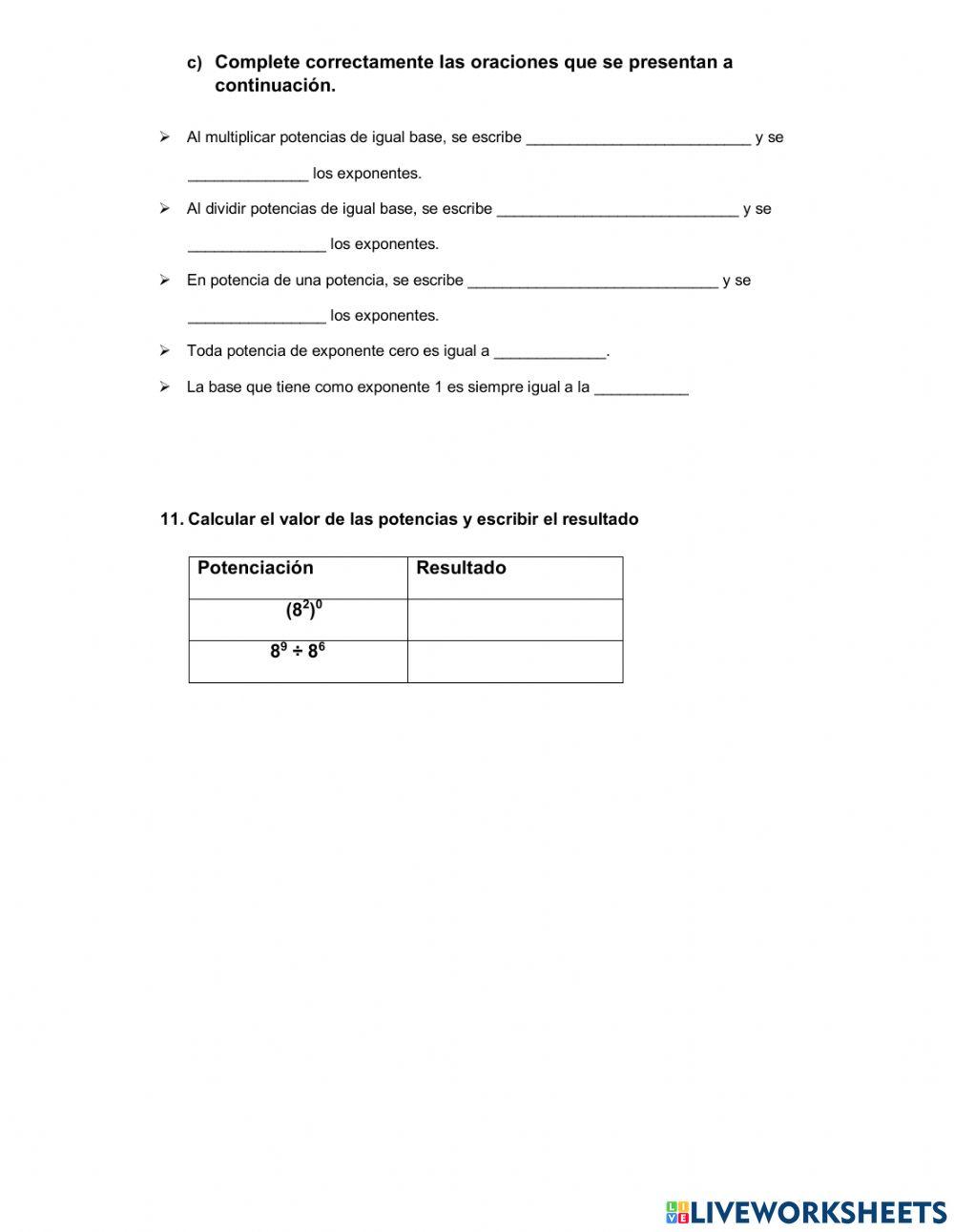 Primer Parcial 7mo AC Matemática