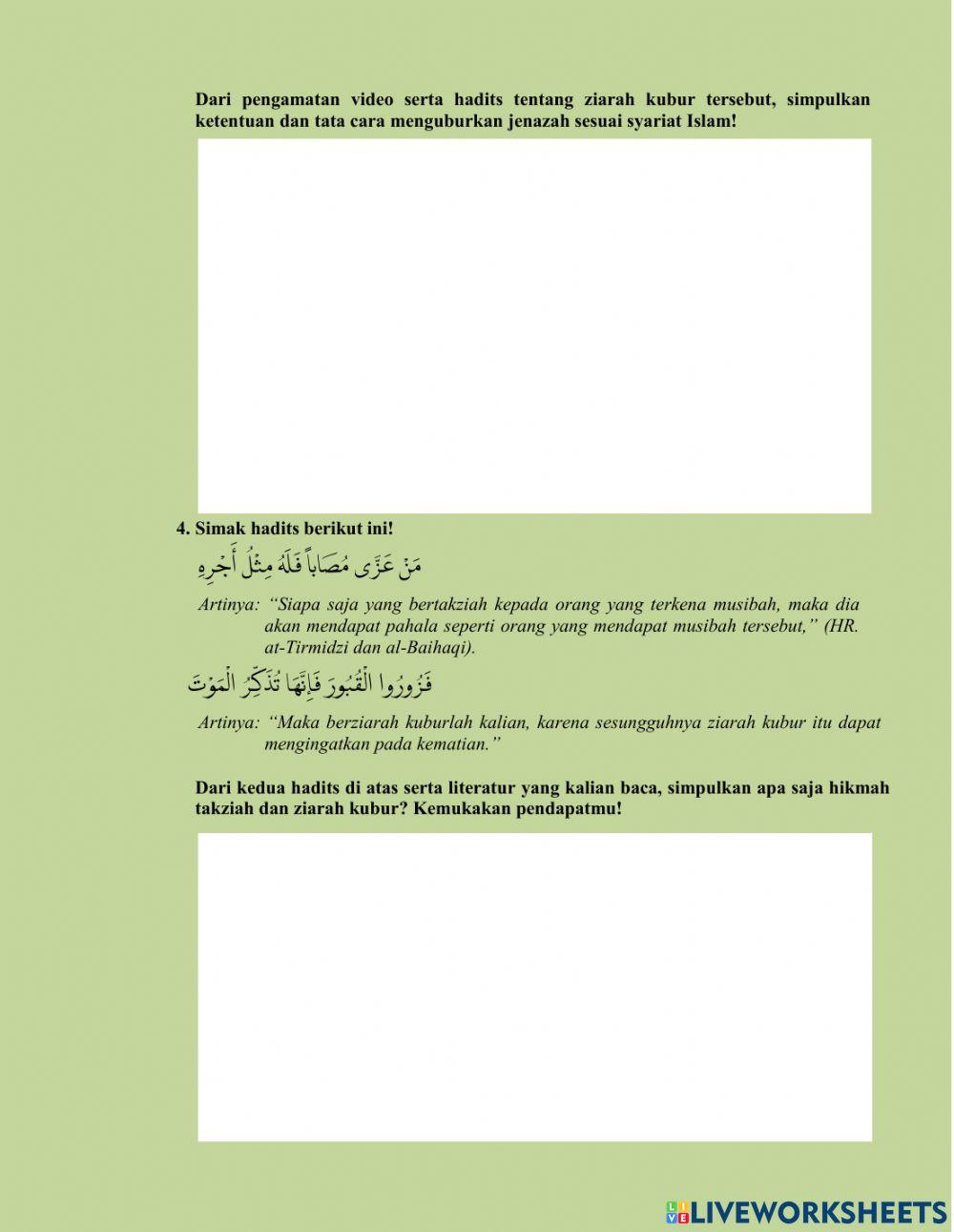 Takziah dan Ziarah Kubur