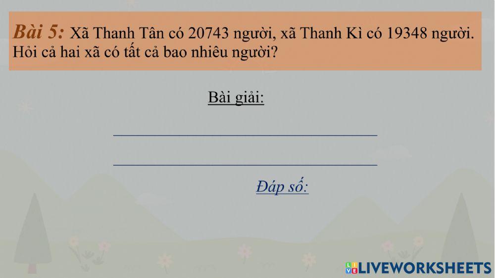 Ôn tập phép cộng, phép trừ