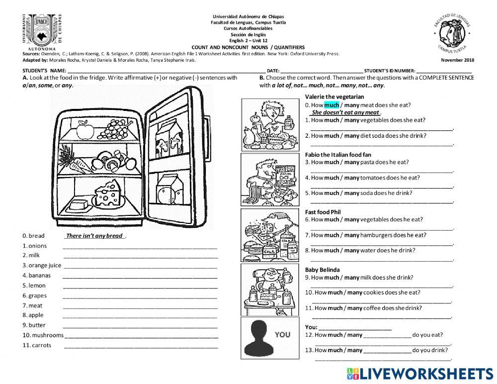 Countable & Uncountable nouns