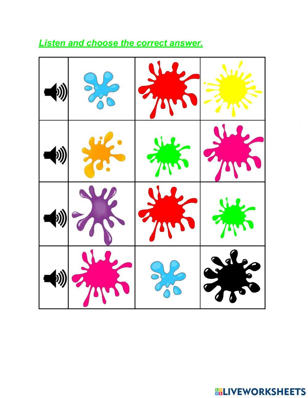 Colors Game 0647 Tramabcedu Live Worksheets